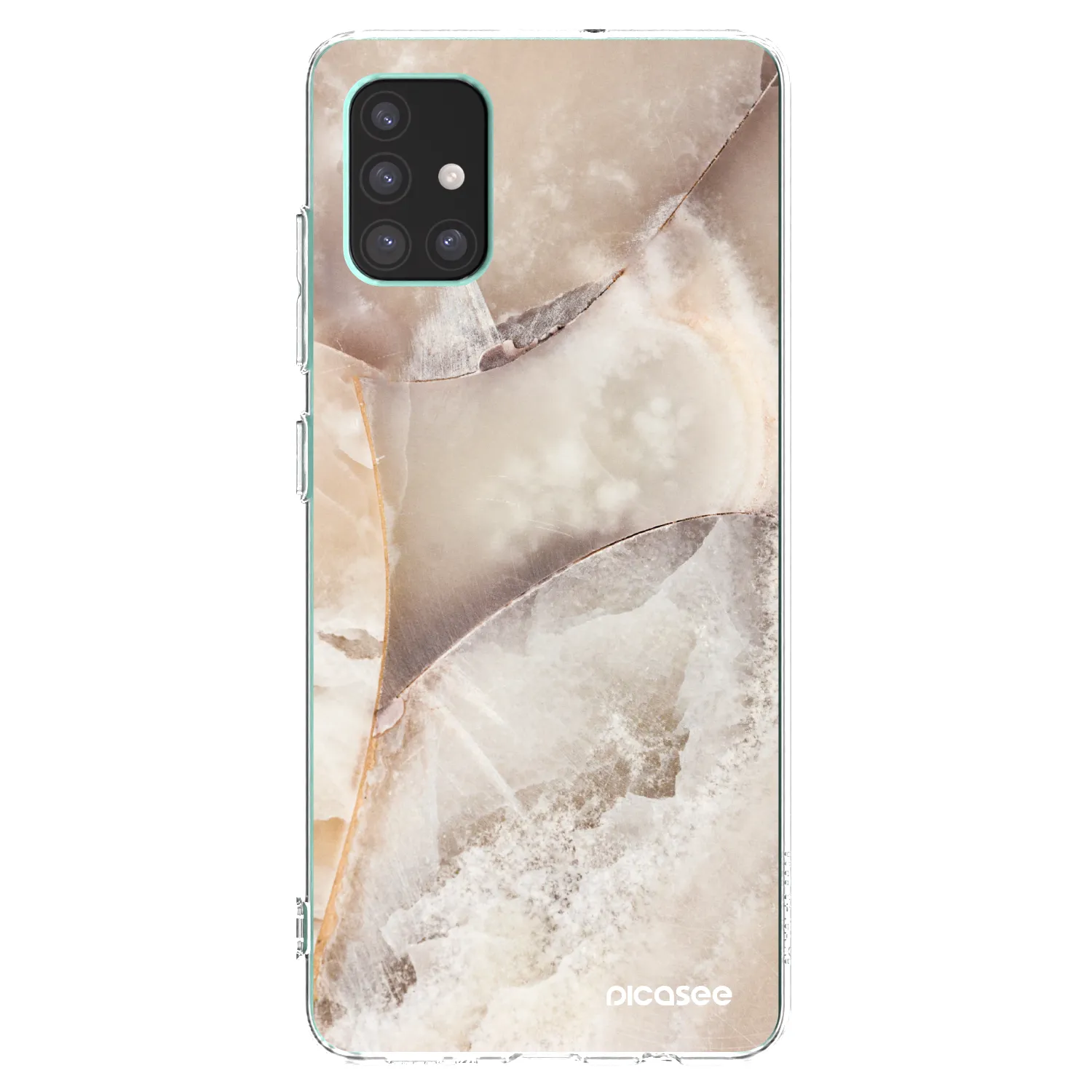 Picasee silikónový prehľadný obal pre Samsung Galaxy M51 M515F - Cream marble