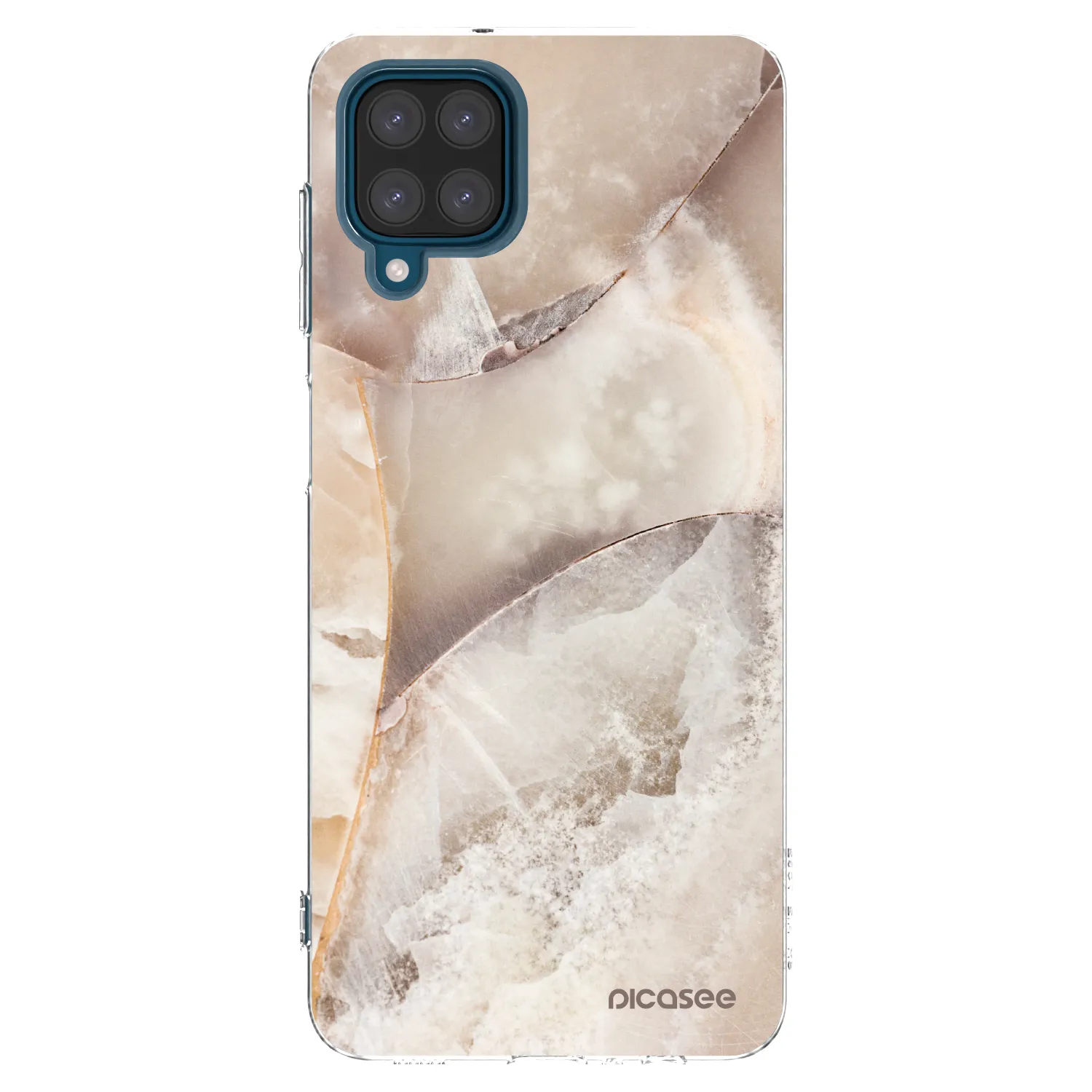 Silikónový prehľadný obal pre Samsung Galaxy A12 A125F - Cream marble
