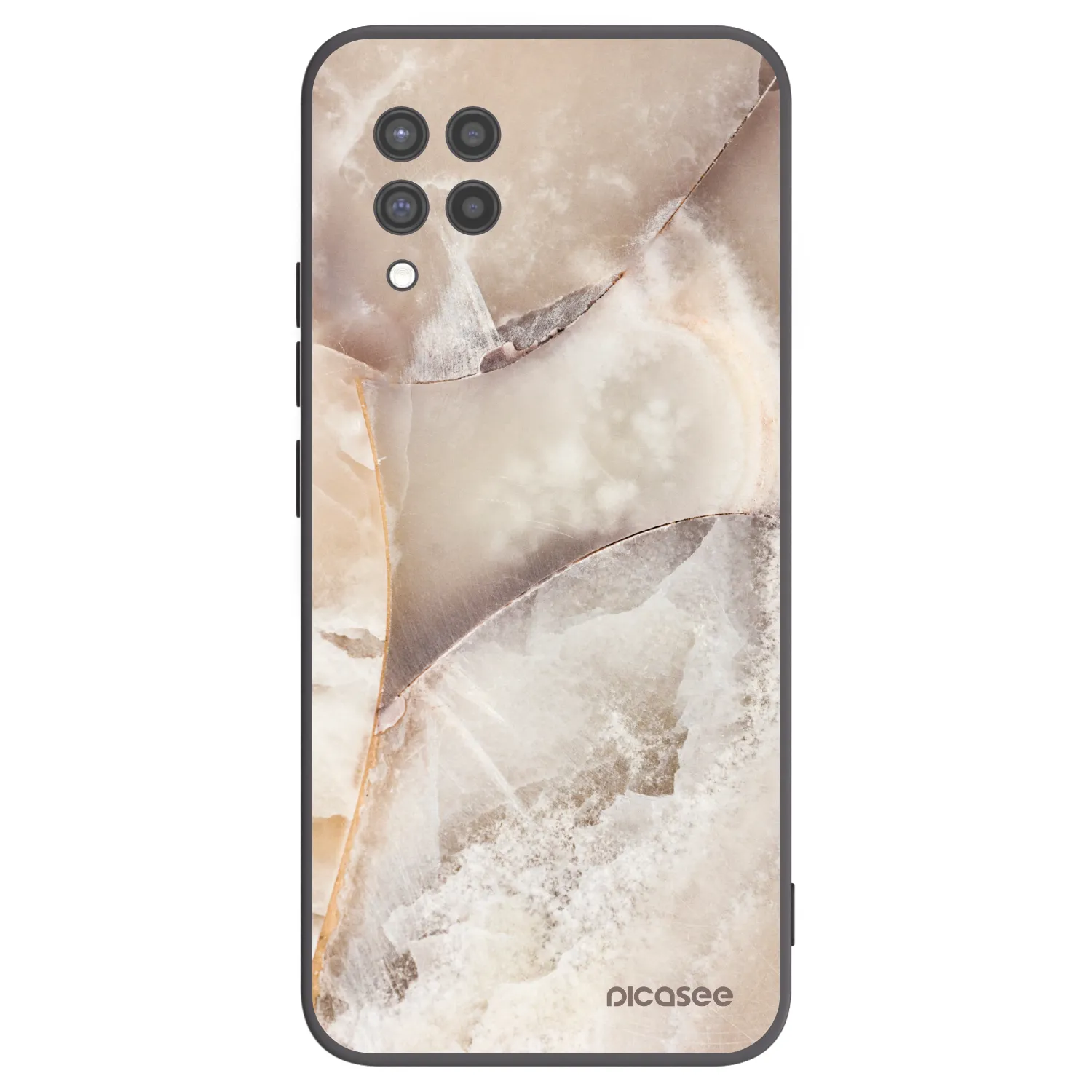 Picasee silikónový čierny obal pre Samsung Galaxy A42 A426B - Cream marble