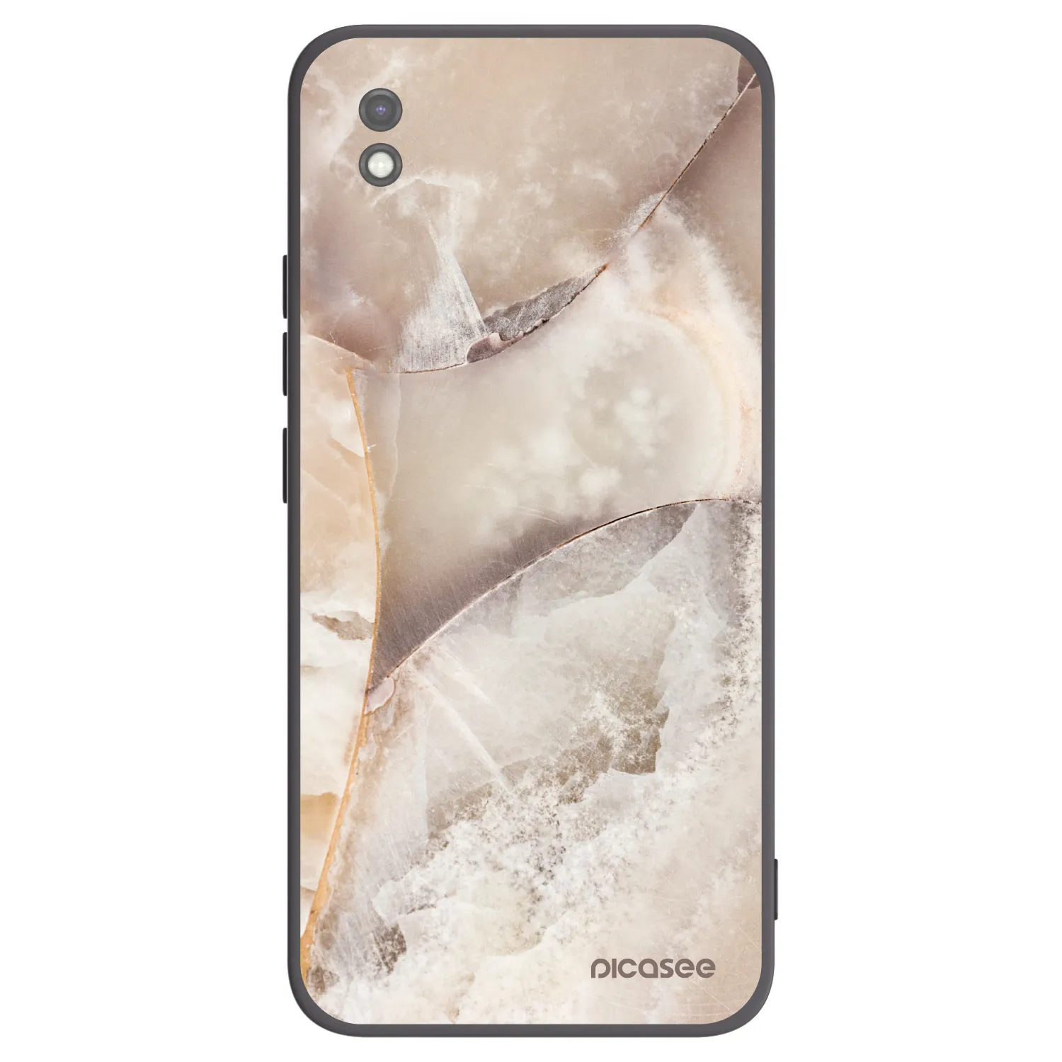 Picasee silikónový čierny obal pre Xiaomi Redmi 9AT - Cream marble