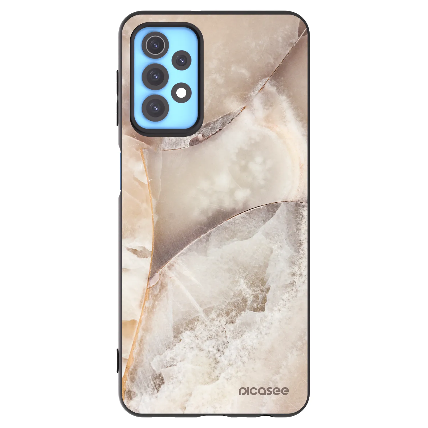 Picasee silikónový čierny obal pre Samsung Galaxy A32 4G SM-A325F - Cream marble