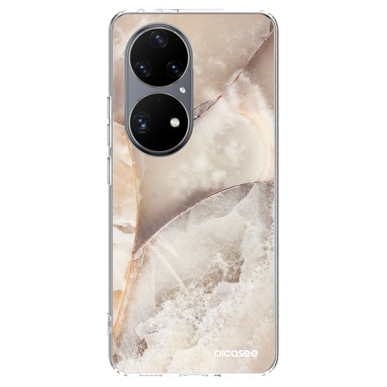 Picasee silikónový prehľadný obal pre Huawei P50 - Cream marble