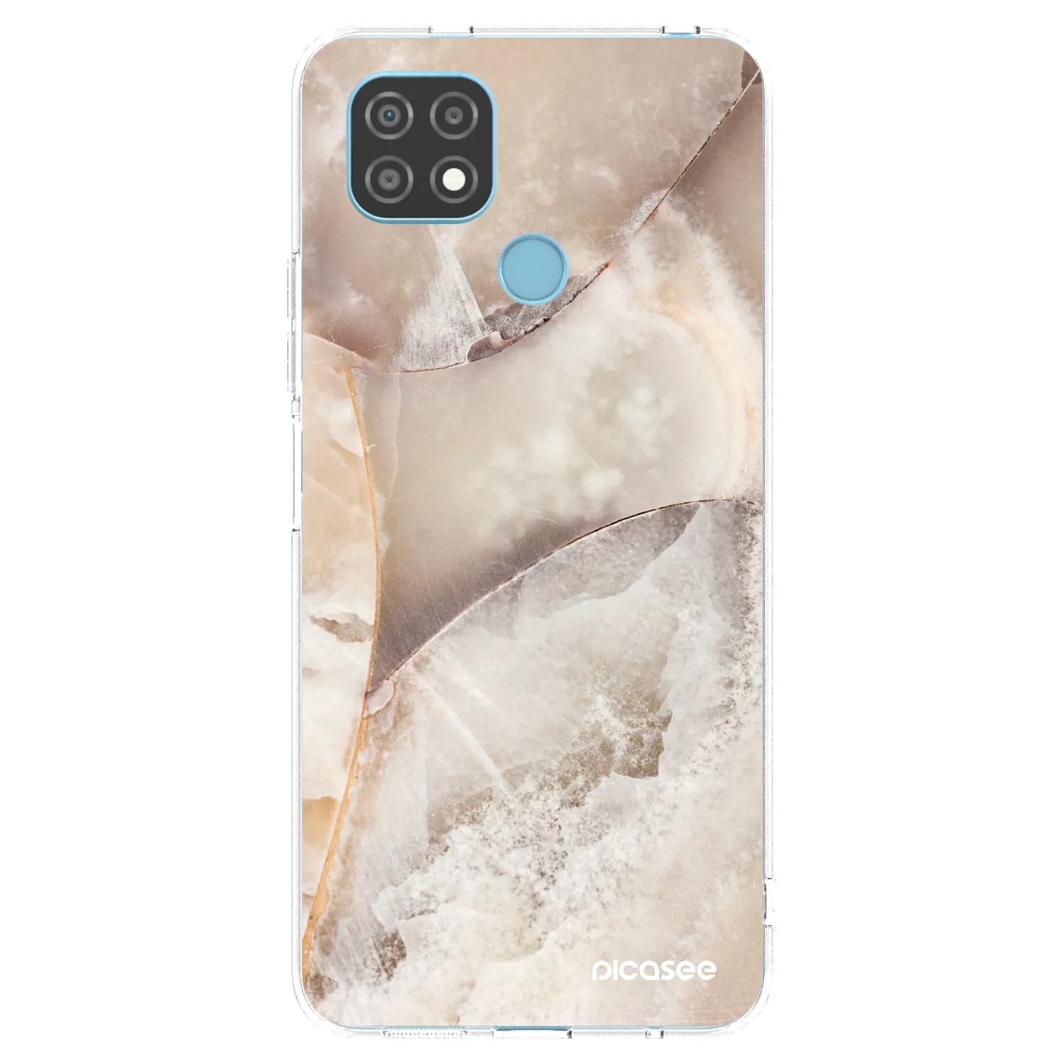 Picasee silikónový prehľadný obal pre Realme C21 - Cream marble