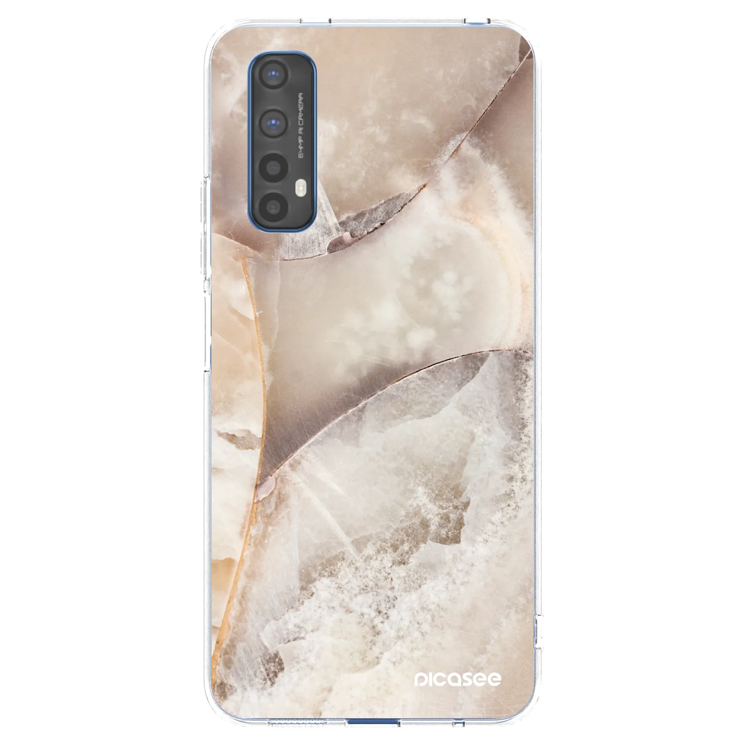 Picasee silikónový prehľadný obal pre Realme 7 - Cream marble