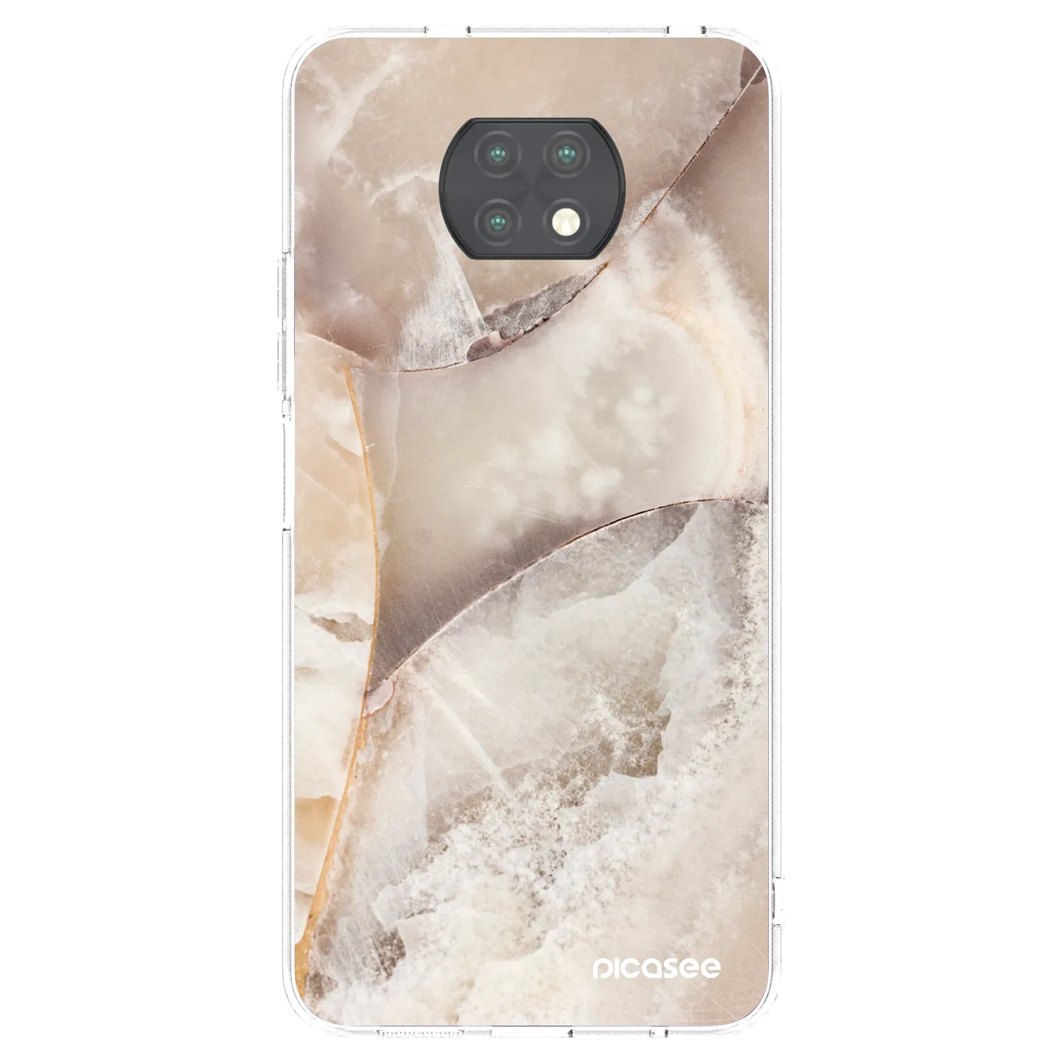 Picasee silikónový prehľadný obal pre Xiaomi Redmi Note 9T - Cream marble