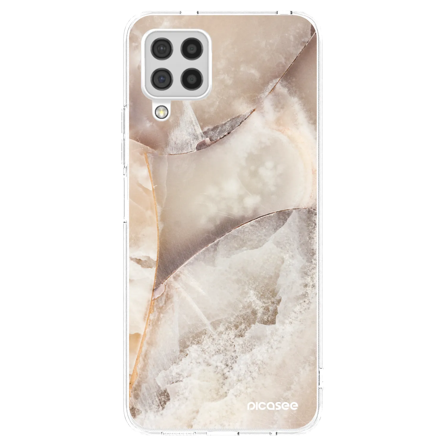 Picasee silikónový prehľadný obal pre Samsung Galaxy A22 A225F 4G - Cream marble