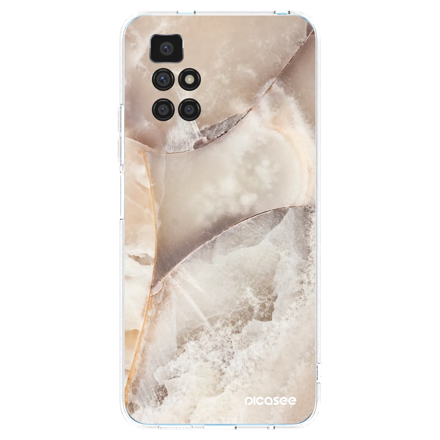 Picasee silikónový prehľadný obal pre Xiaomi Redmi 10 - Cream marble