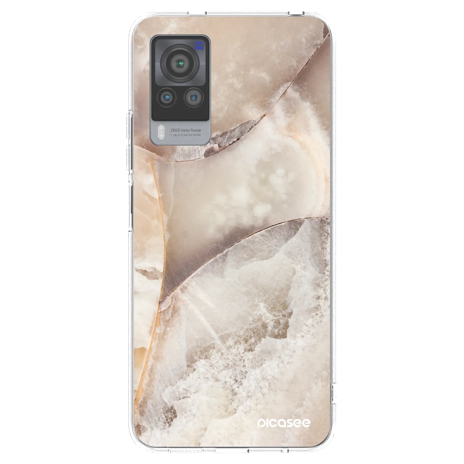 Picasee silikónový prehľadný obal pre Vivo X60 Pro 5G - Cream marble