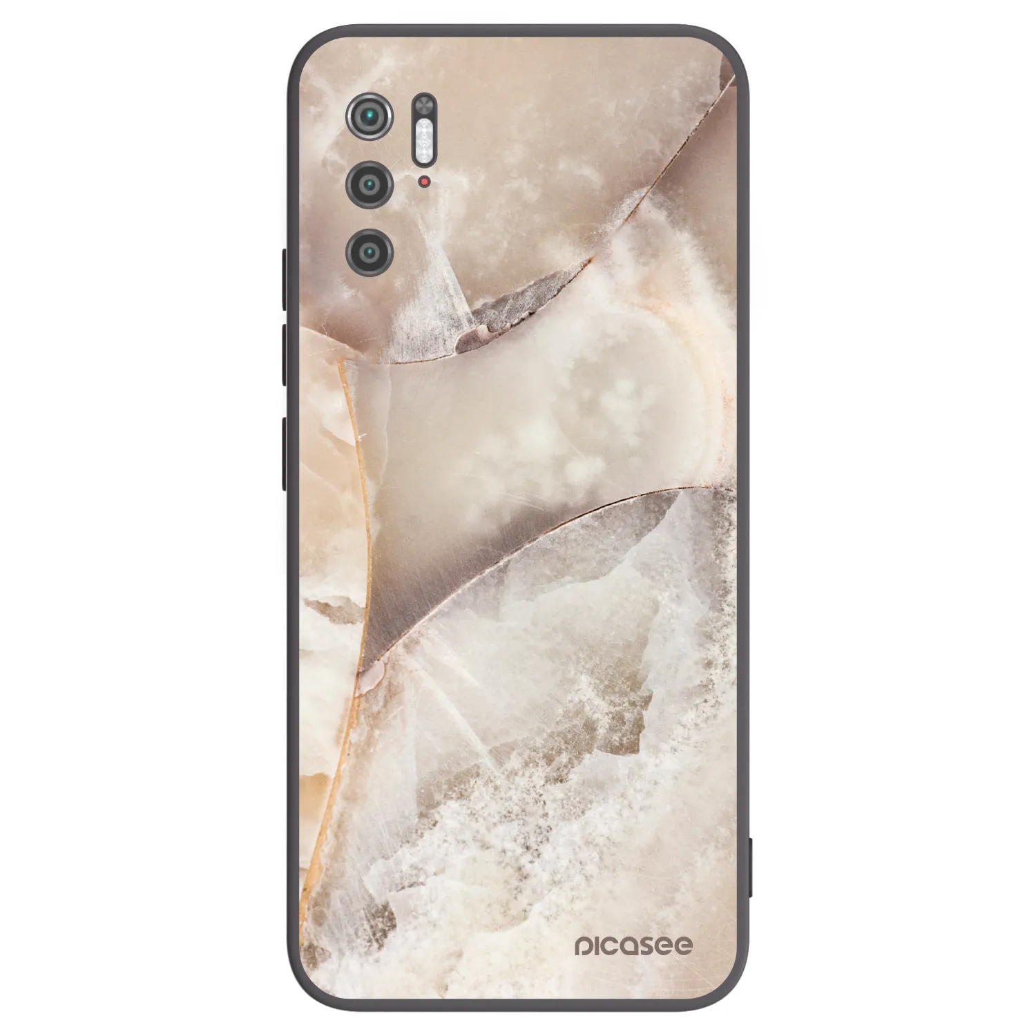 Picasee silikónový čierny obal pre Xiaomi Poco M3 Pro 5G - Cream marble