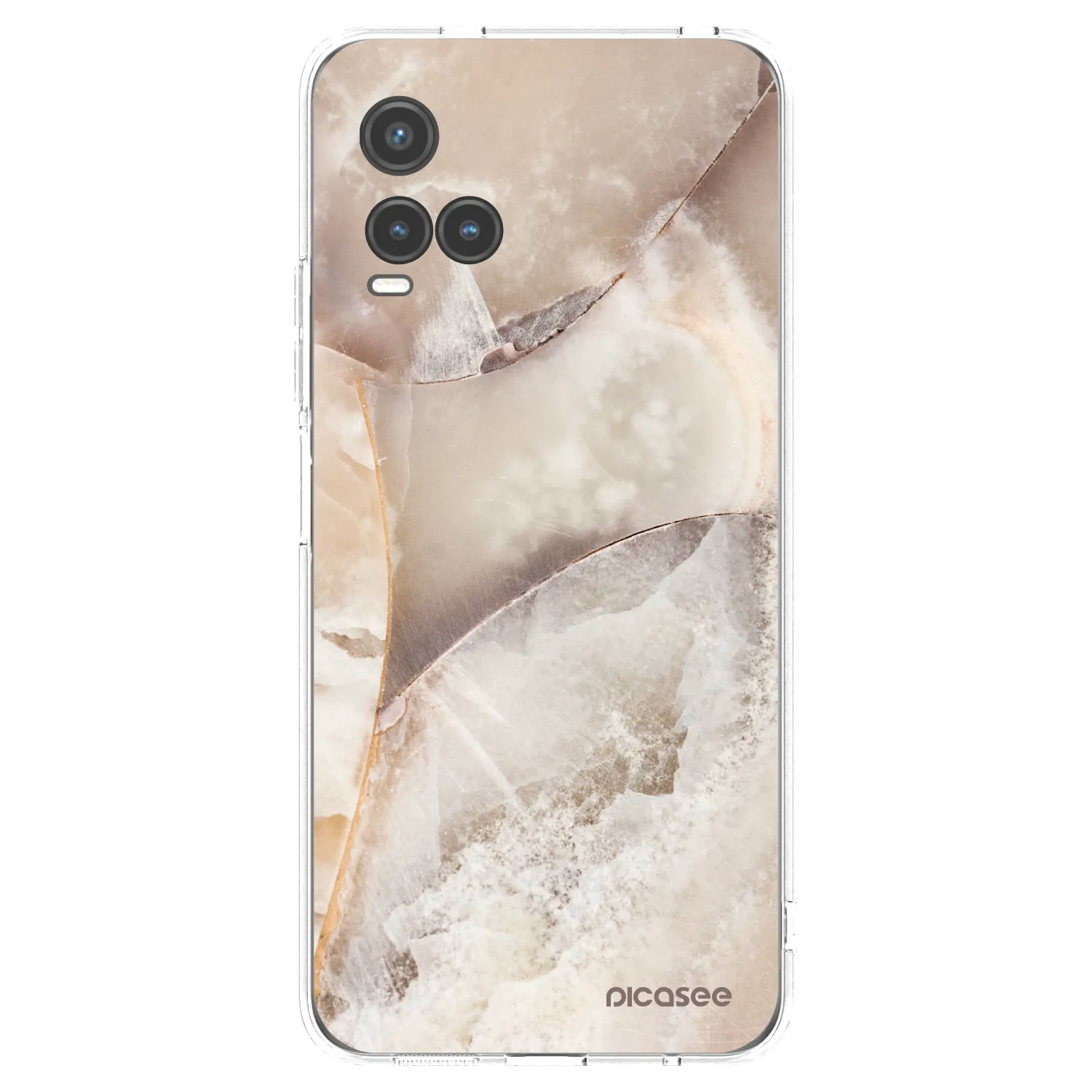 Picasee silikónový prehľadný obal pre Vivo Y33s - Cream marble