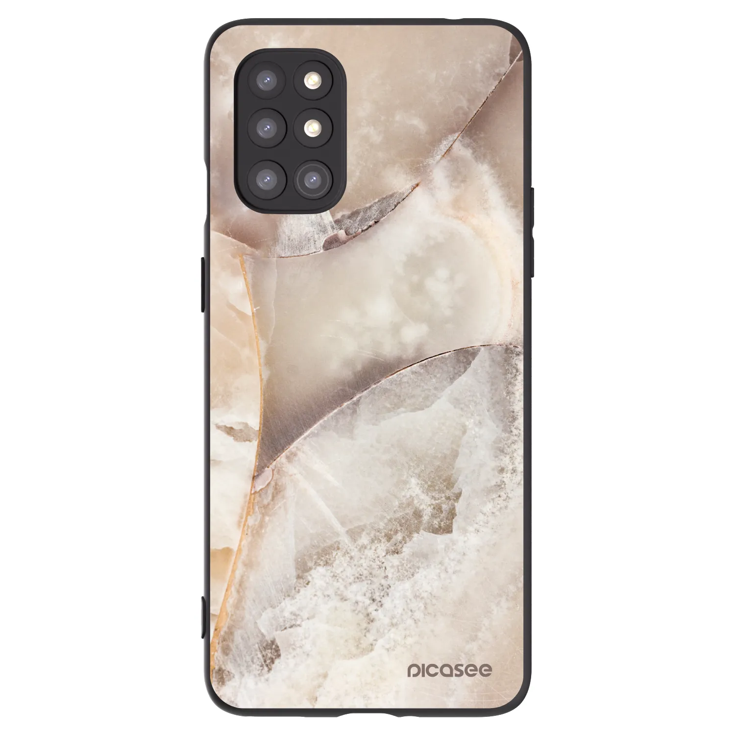 Picasee silikónový čierny obal pre OnePlus 8T - Cream marble