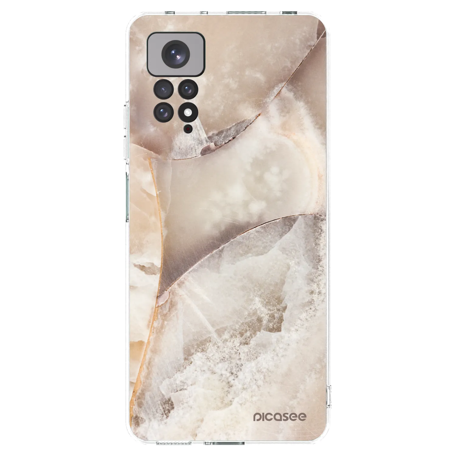 Picasee silikónový prehľadný obal pre Xiaomi Redmi Note 11 - Cream marble