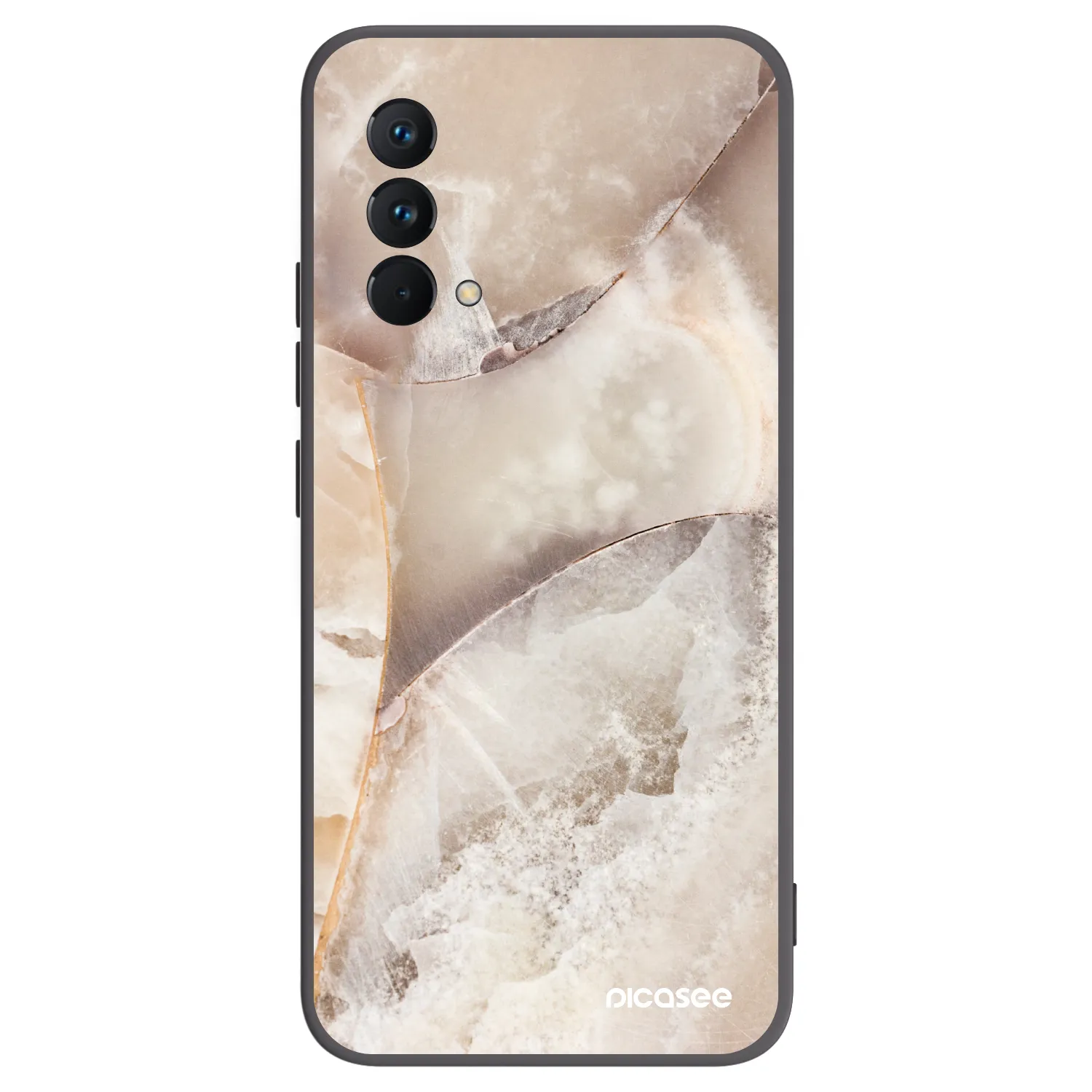 Picasee silikónový čierny obal pre Realme GT Master Edition 5G - Cream marble