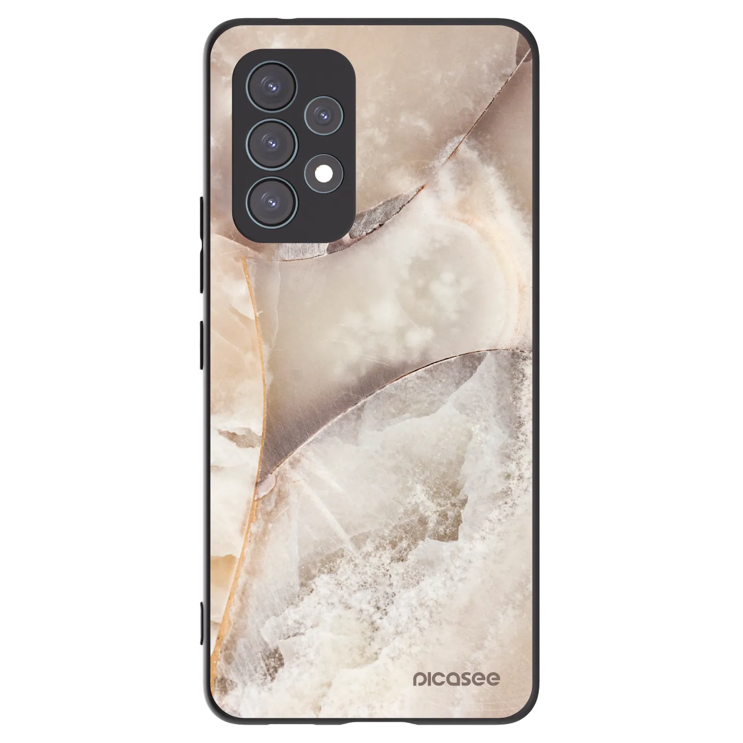 Picasee silikónový čierny obal pre Samsung Galaxy A53 5G A536 - Cream marble
