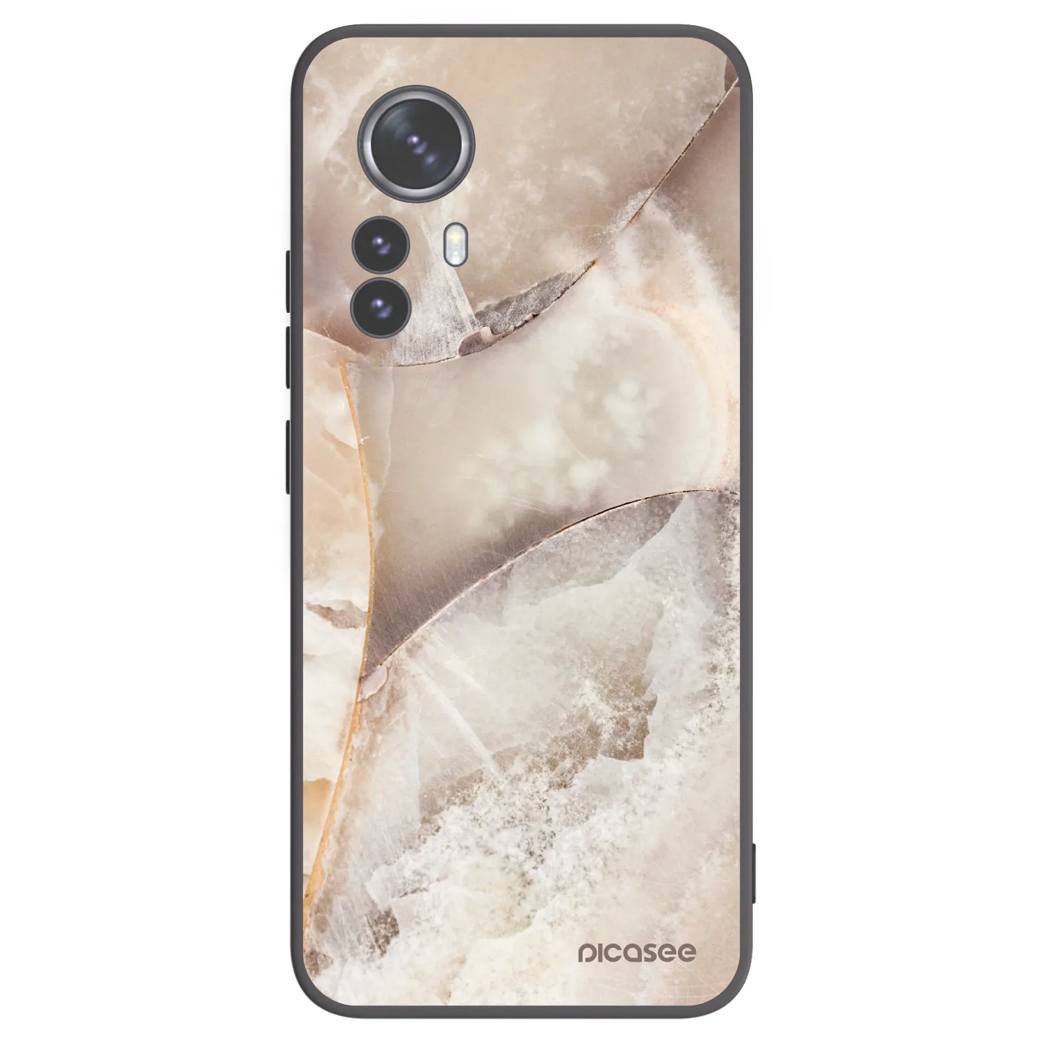 Picasee silikónový čierny obal pre Xiaomi 12 Pro - Cream marble