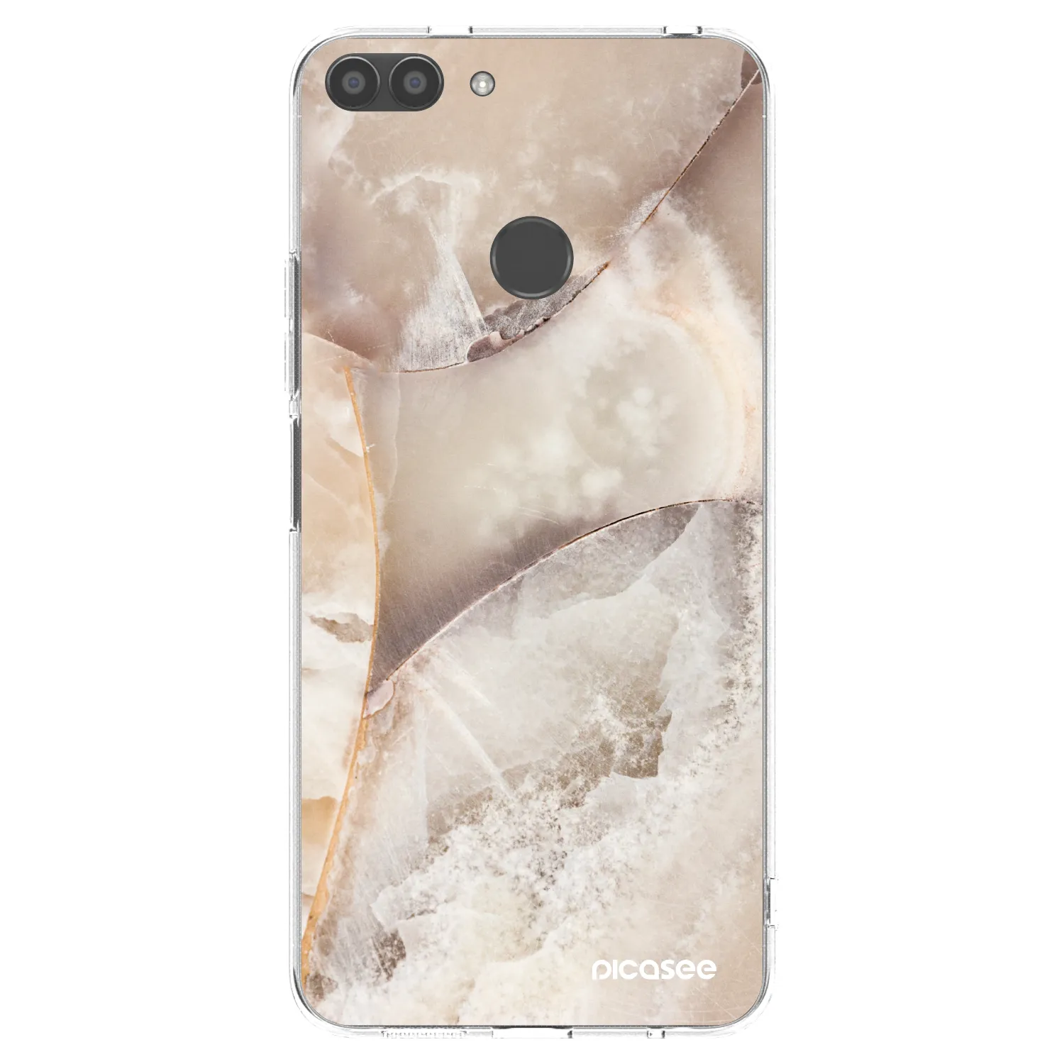 Picasee silikónový prehľadný obal pre Huawei P Smart - Cream marble