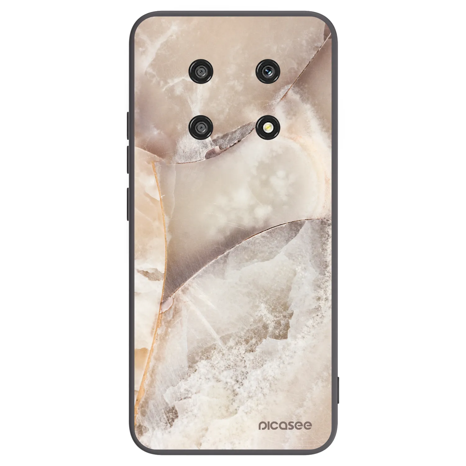 Picasee silikónový čierny obal pre Honor Magic4 Lite 5G - Cream marble