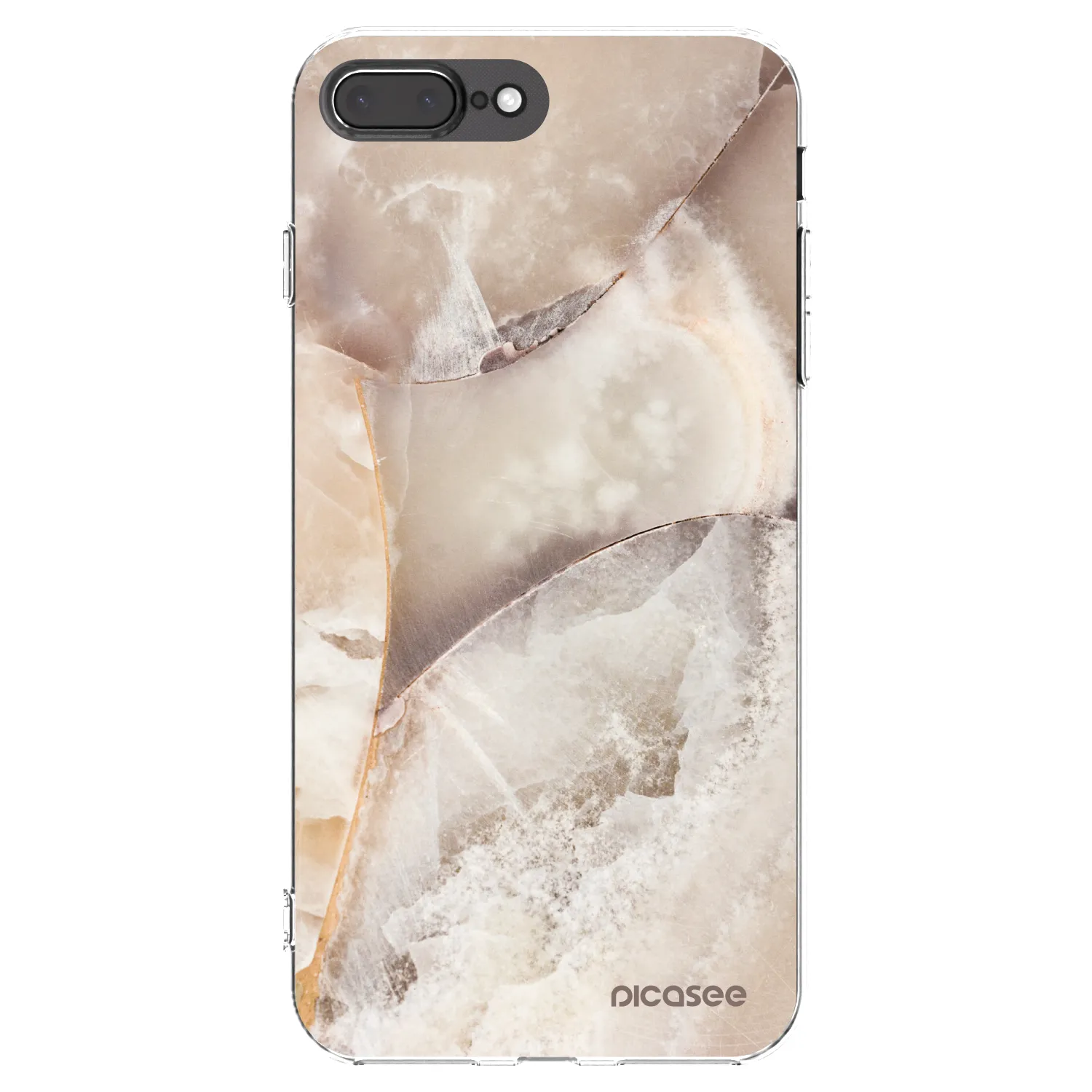 Picasee silikónový prehľadný obal pre Apple iPhone 8 Plus - Cream marble