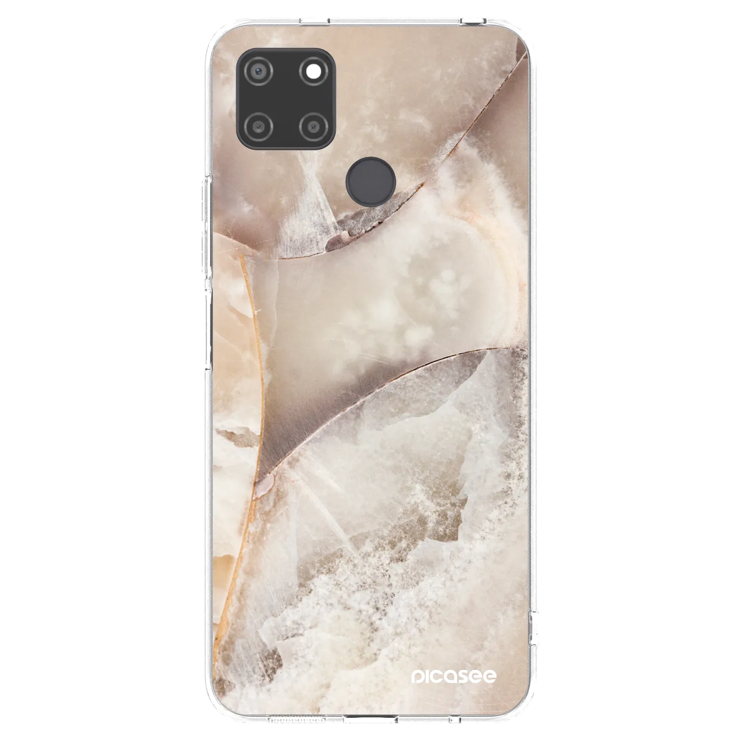 Picasee silikónový prehľadný obal pre Realme C21Y - Cream marble