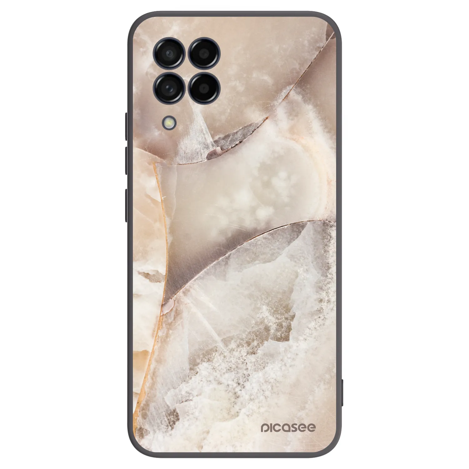 Picasee silikónový čierny obal pre Samsung Galaxy M53 5G - Cream marble