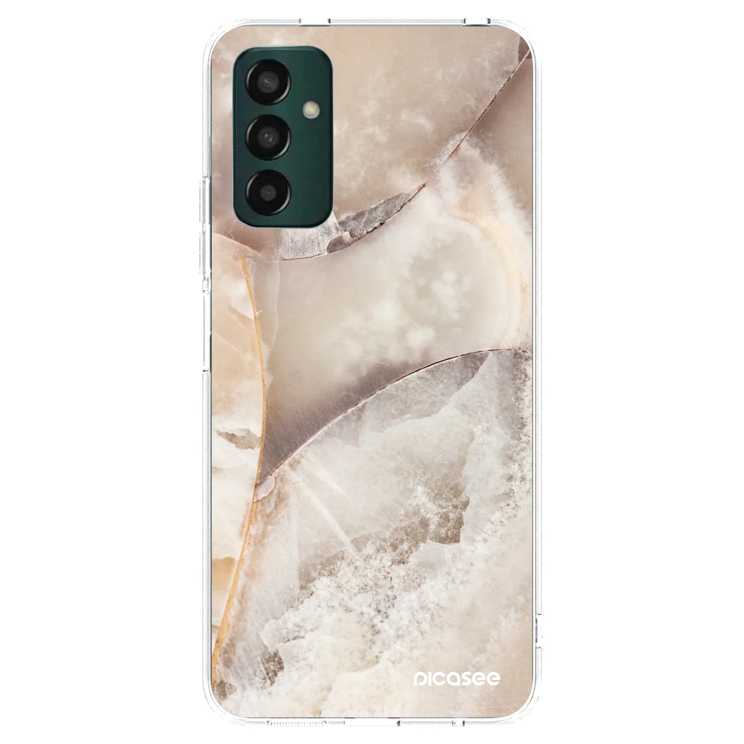 Picasee silikónový prehľadný obal pre Samsung Galaxy M13 M135F - Cream marble