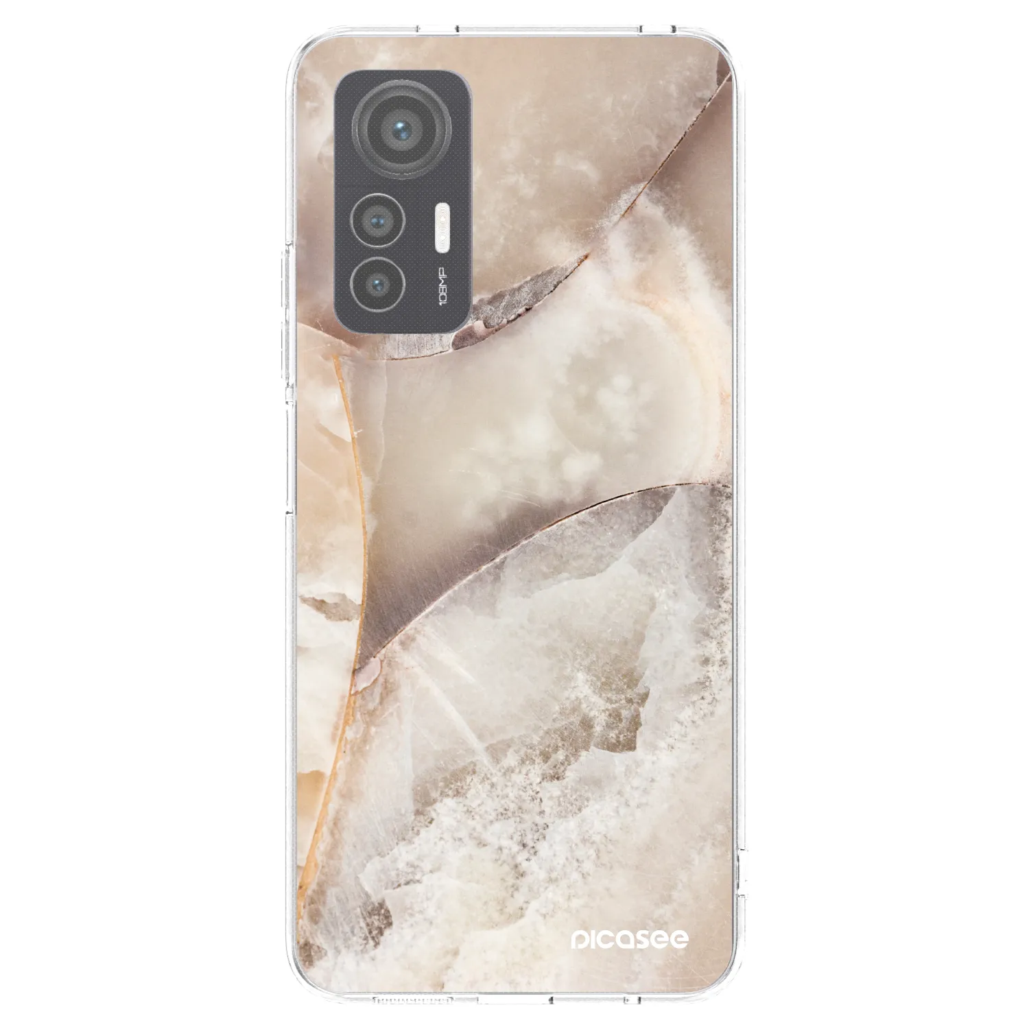 Picasee silikónový prehľadný obal pre Xiaomi 12 Lite - Cream marble