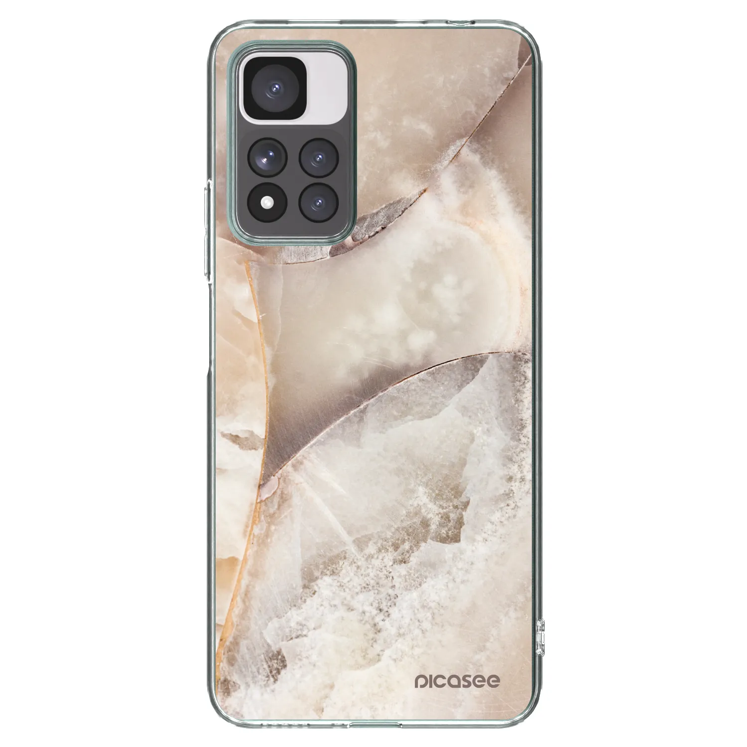 Picasee silikónový prehľadný obal pre Xiaomi Redmi Note 11 Pro+ 5G - Cream marble