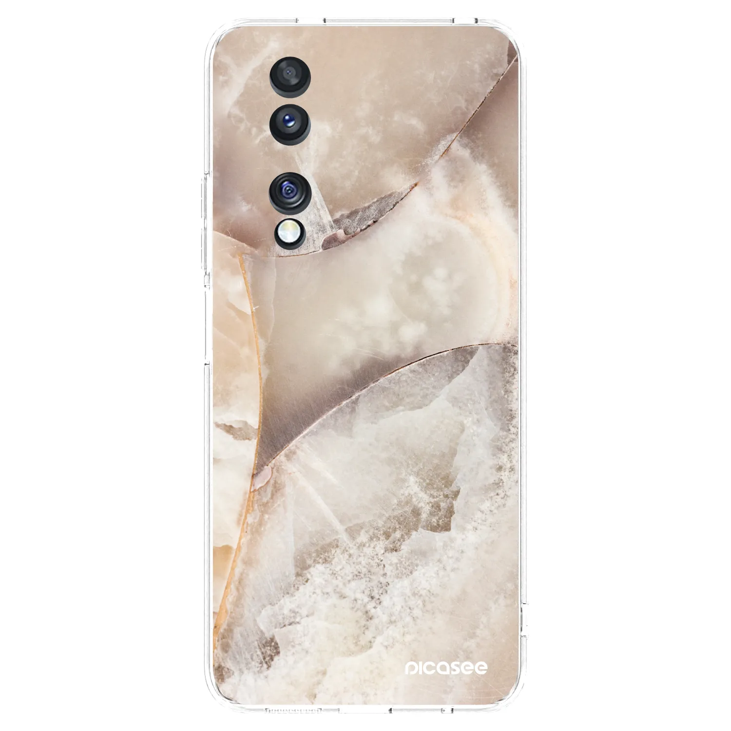 Picasee silikónový prehľadný obal pre Honor 70 - Cream marble