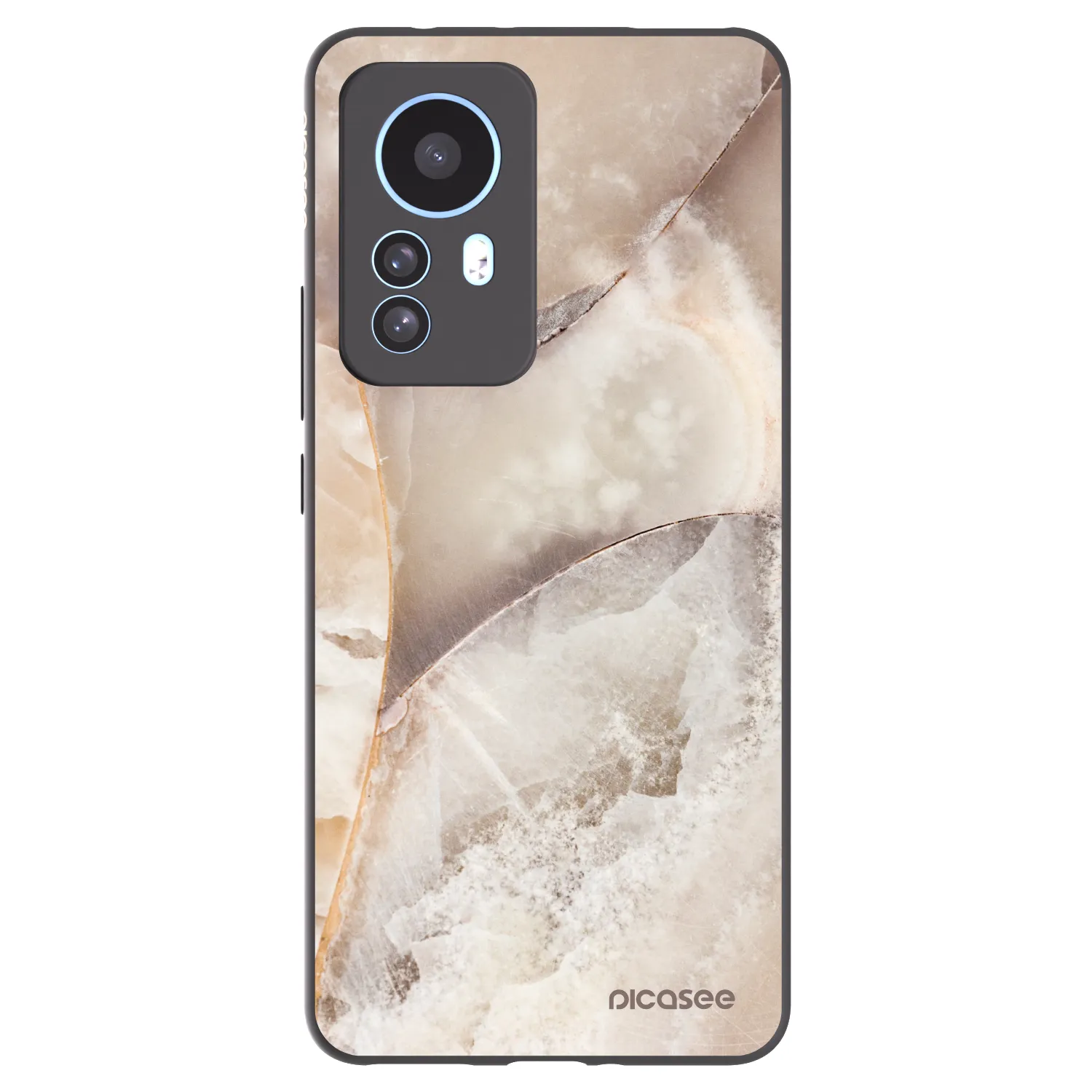 Picasee silikónový čierny obal pre Xiaomi 12T Pro - Cream marble