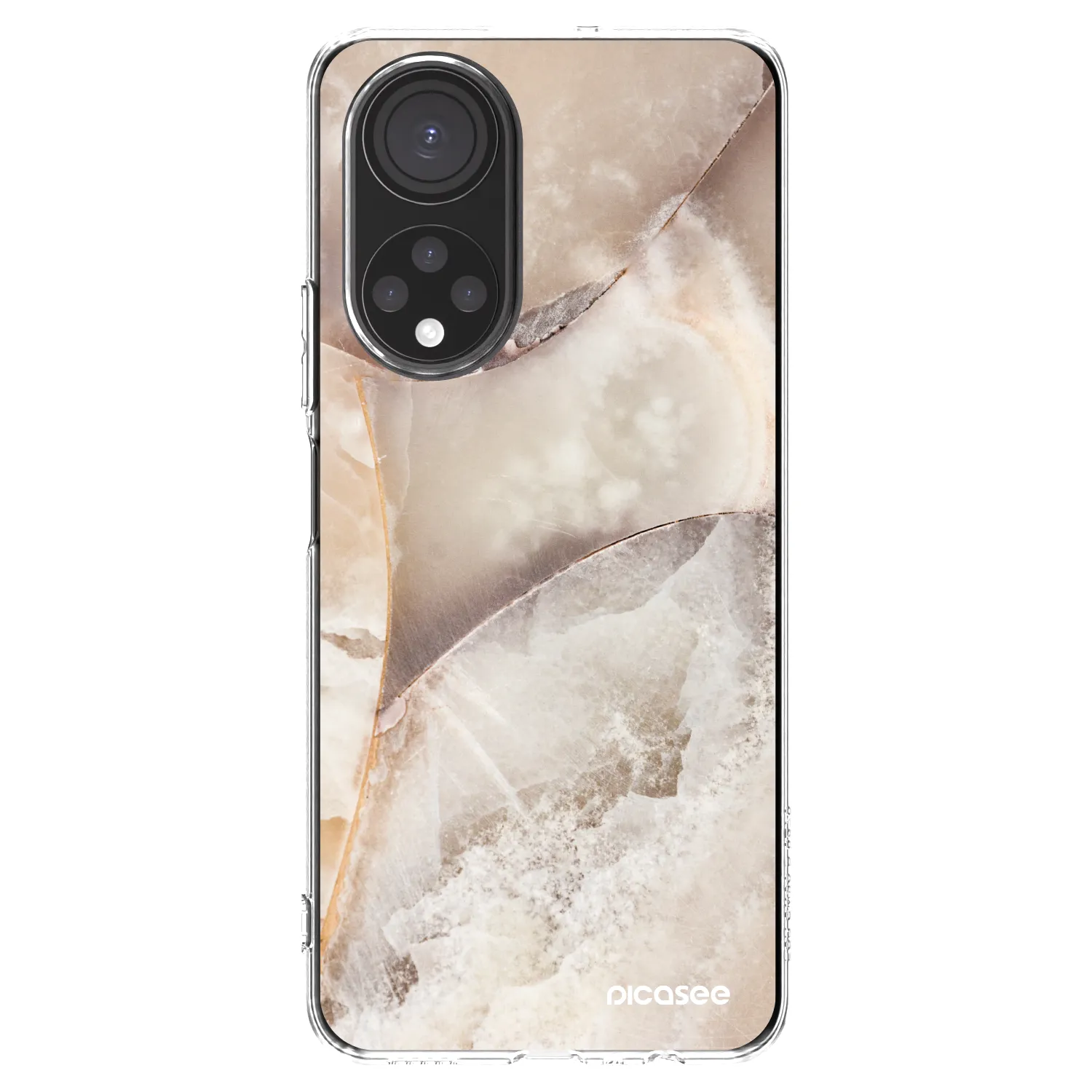 Picasee silikónový prehľadný obal pre Honor X7 - Cream marble