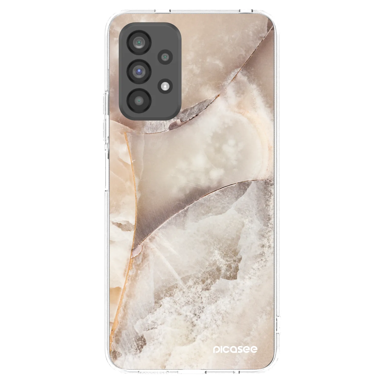 Picasee silikónový prehľadný obal pre Samsung Galaxy A73 5G - Cream marble