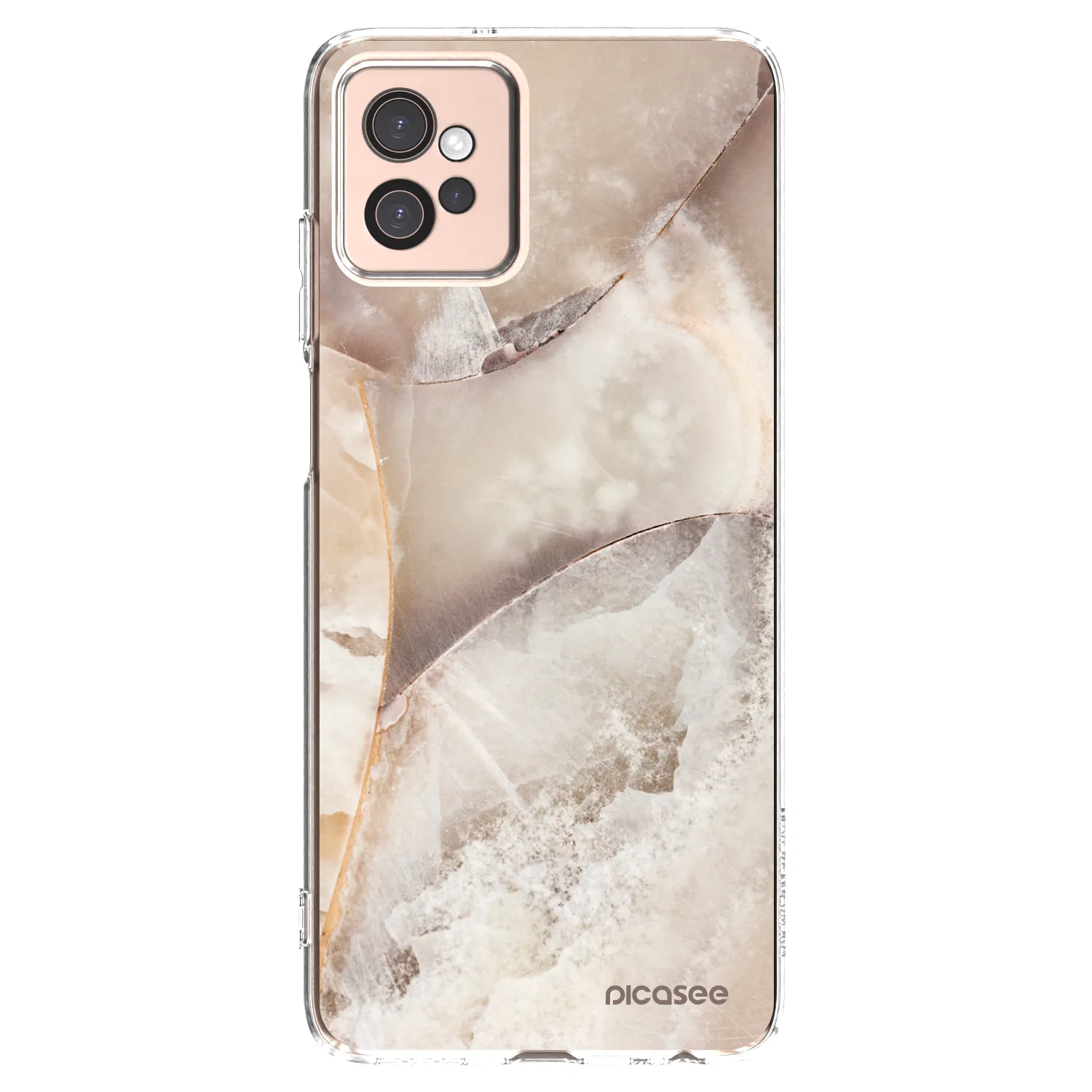 Picasee silikónový prehľadný obal pre Motorola Moto G32 - Cream marble