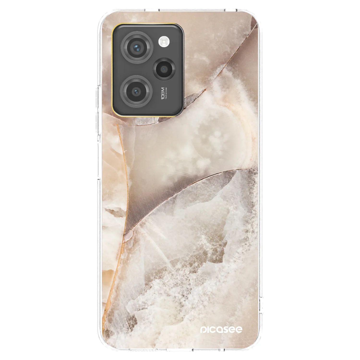 Picasee silikónový prehľadný obal pre Xiaomi Poco X5 Pro - Cream marble