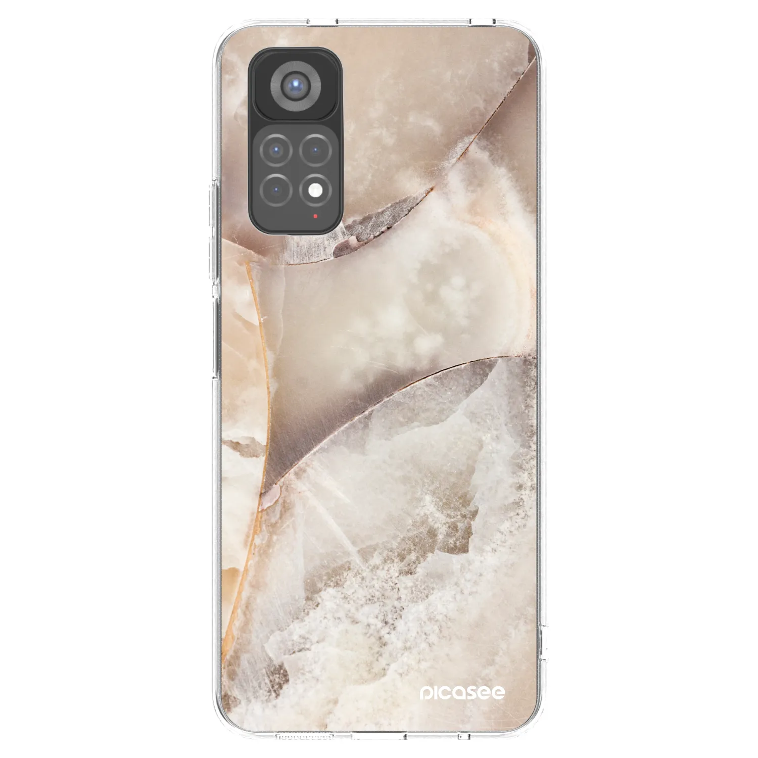 Picasee silikónový prehľadný obal pre Xiaomi Redmi Note 11S 5G - Cream marble