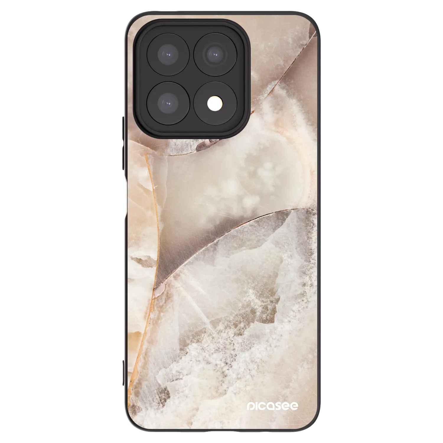 Picasee silikónový čierny obal pre Honor X8a - Cream marble