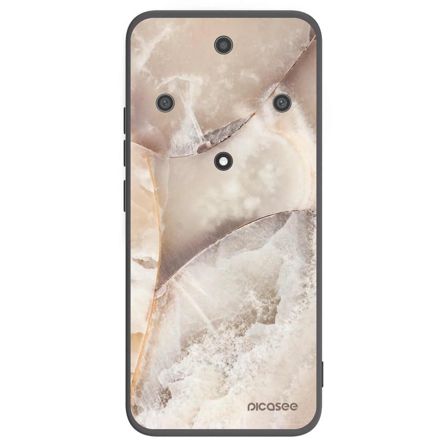 Picasee silikónový čierny obal pre Honor Magic5 Lite 5G - Cream marble