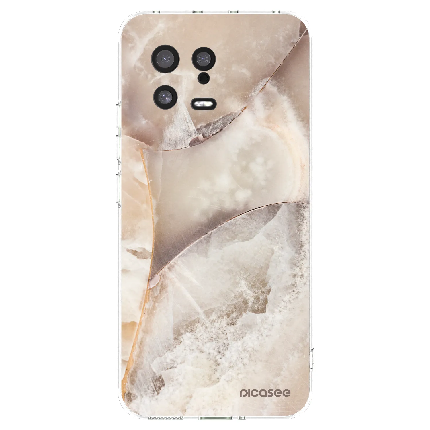 Silikónový prehľadný obal pre Xiaomi 13 - Cream marble