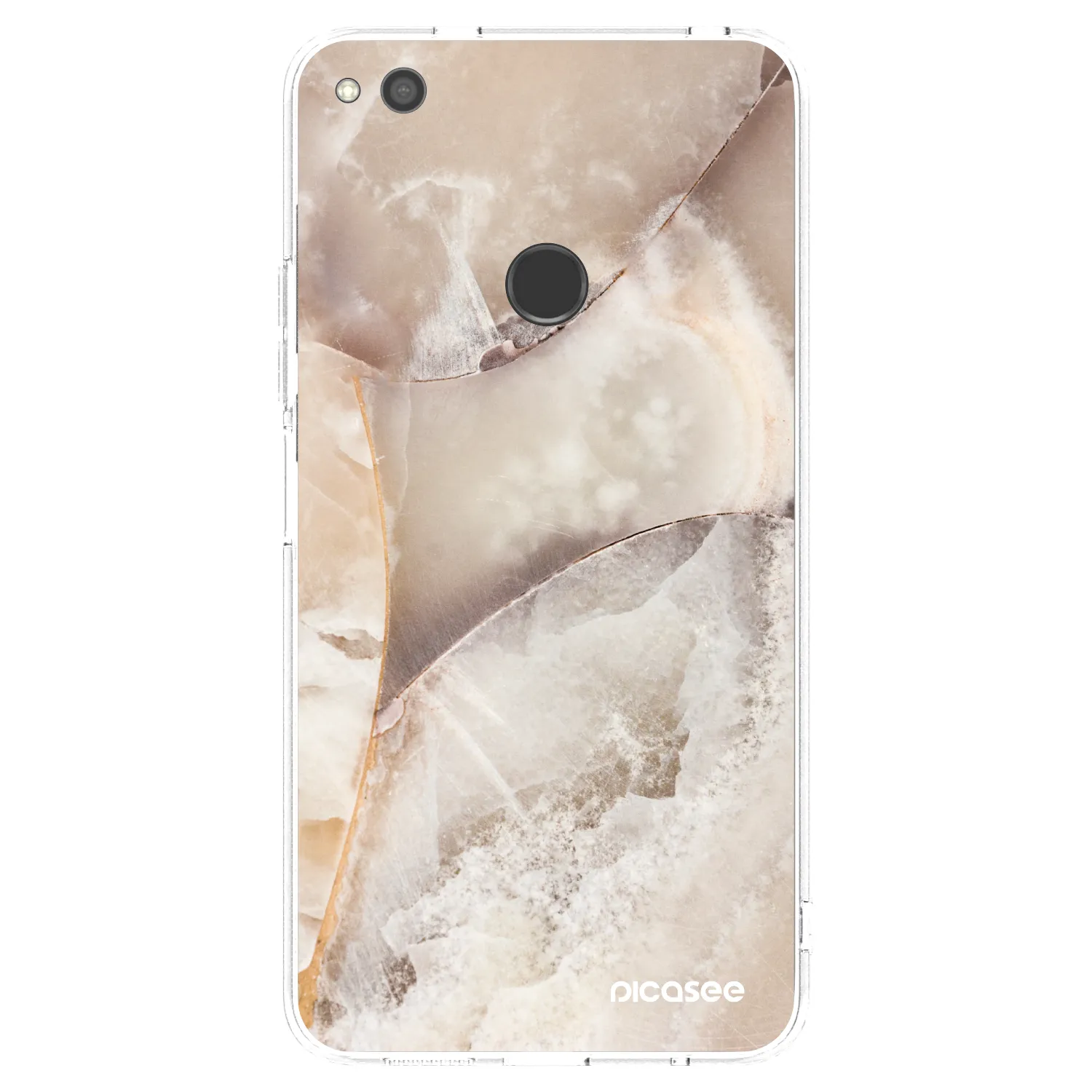Picasee silikónový prehľadný obal pre Huawei P9 Lite 2017 - Cream marble