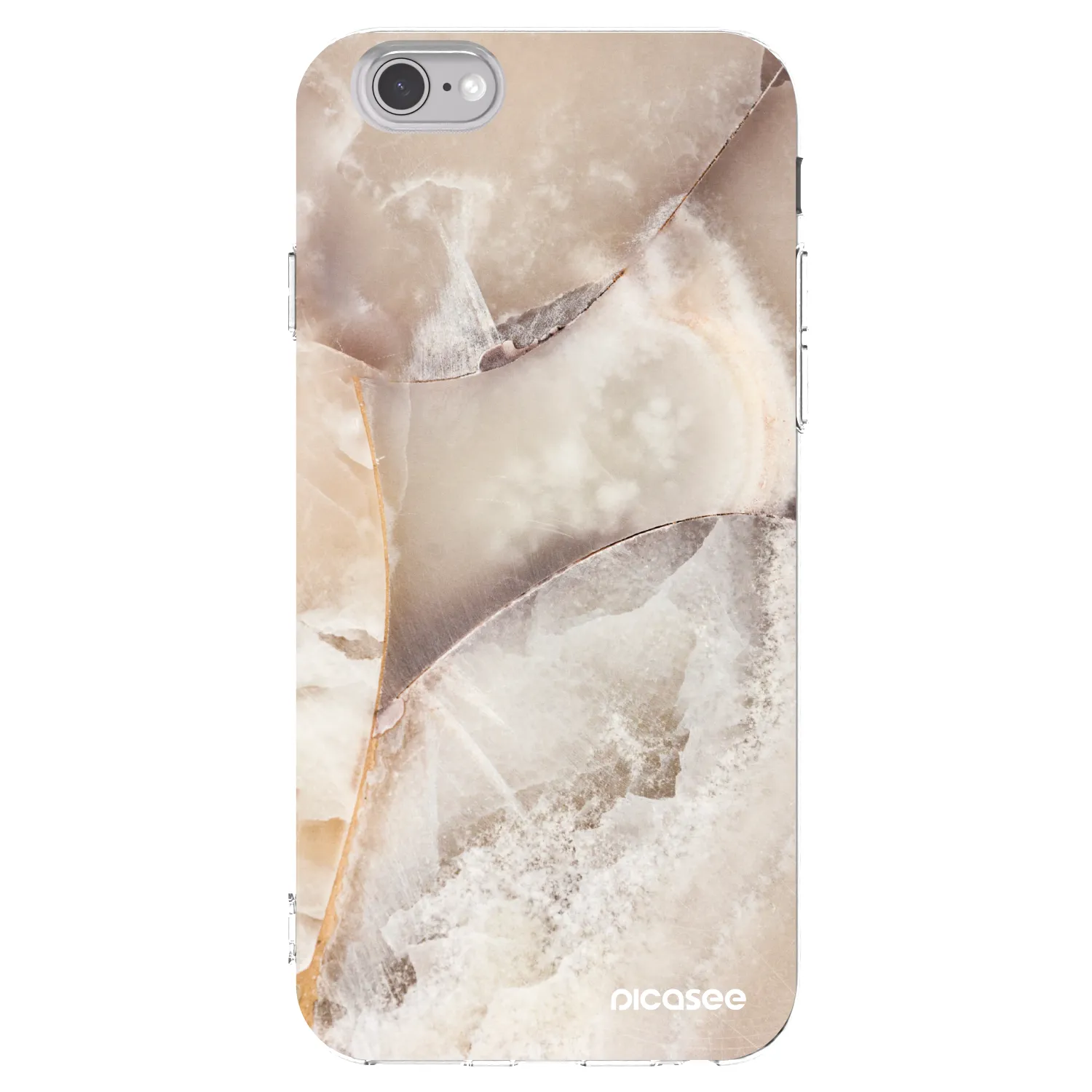 Picasee silikónový prehľadný obal pre Apple iPhone 6/6S - Cream marble