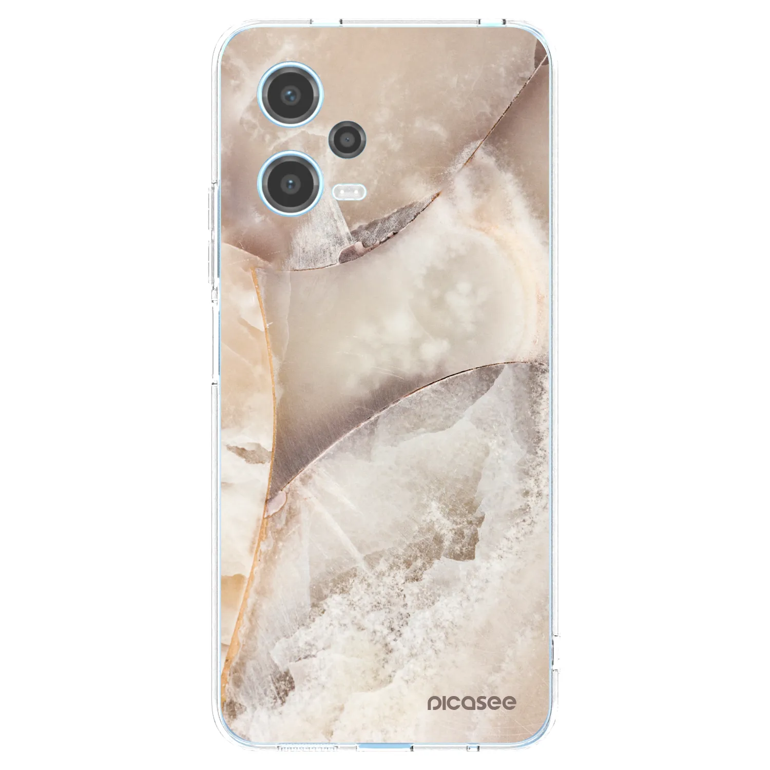 Picasee silikónový prehľadný obal pre Xiaomi Redmi Note 12 5G - Cream marble