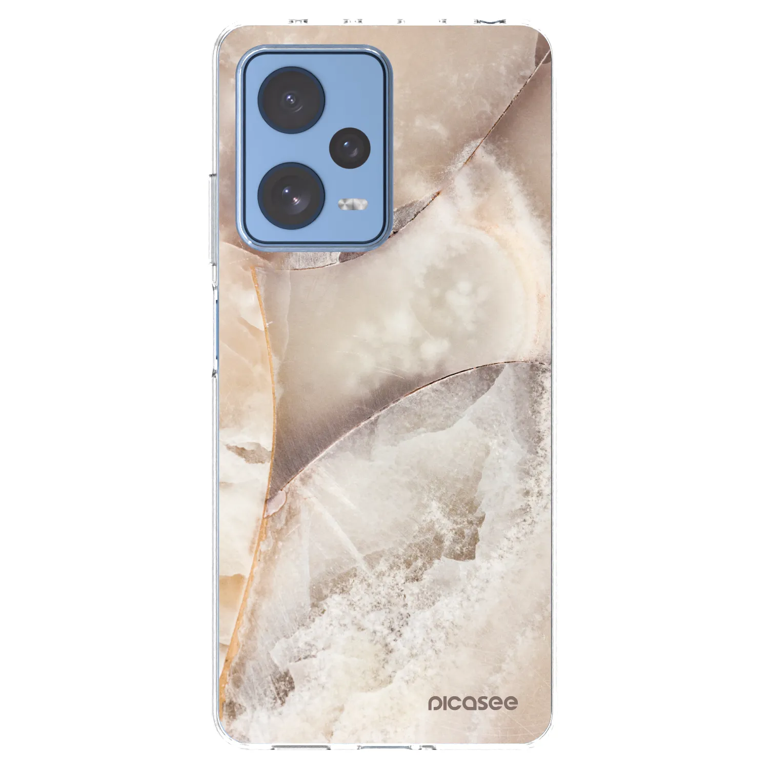 Picasee silikónový prehľadný obal pre Xiaomi Redmi Note 12 Pro 5G - Cream marble