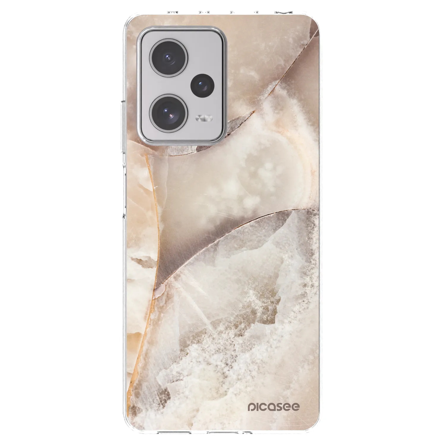 Picasee silikónový prehľadný obal pre Xiaomi Redmi Note 12 Pro+ 5G - Cream marble