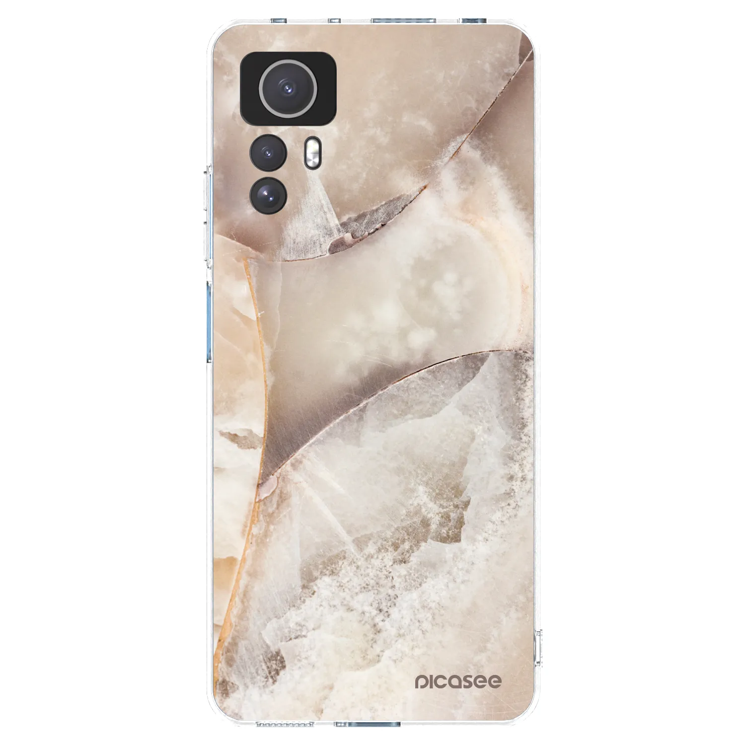 Picasee silikónový prehľadný obal pre Xiaomi Redmi Note 12S - Cream marble