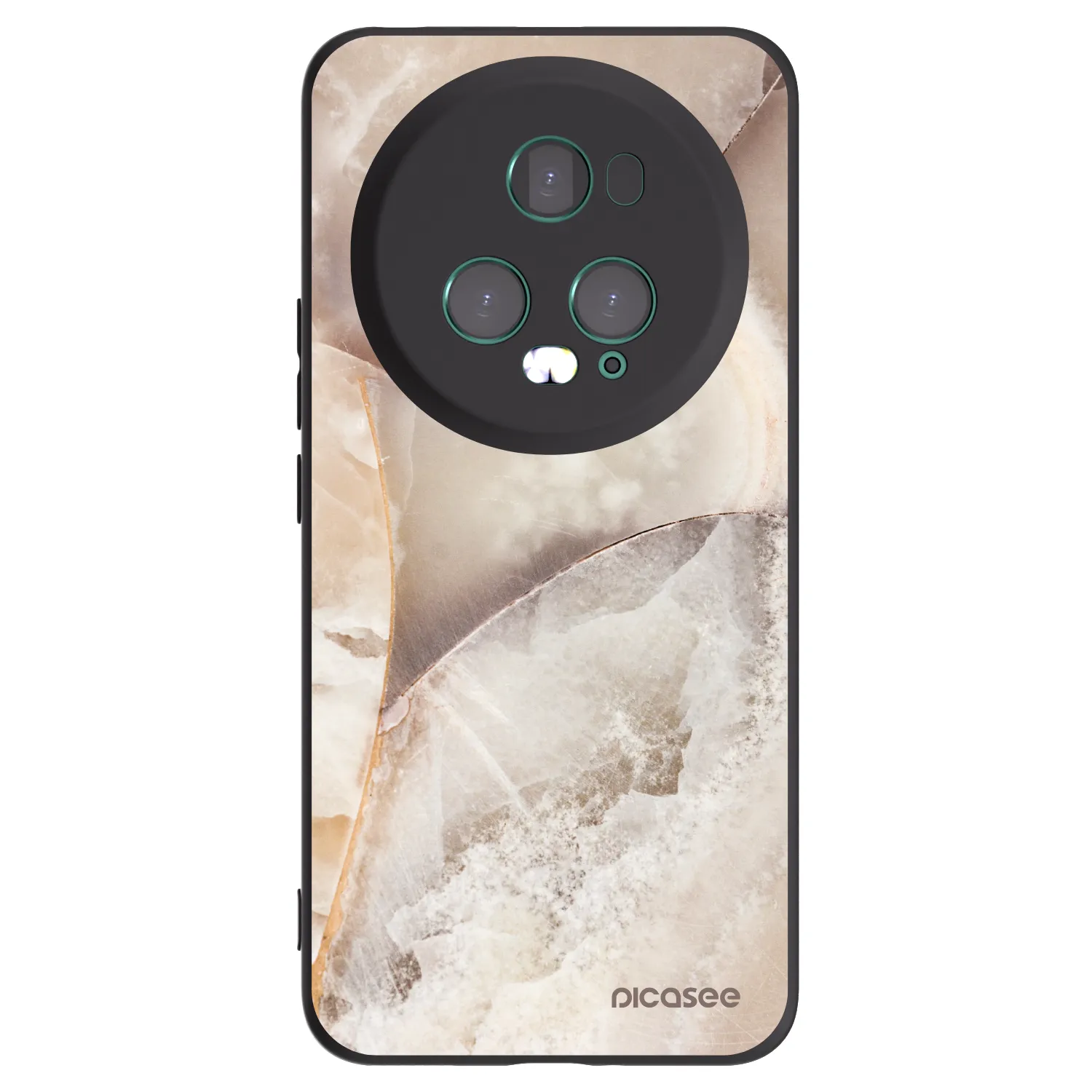 Picasee silikónový čierny obal pre Honor Magic5 Pro - Cream marble
