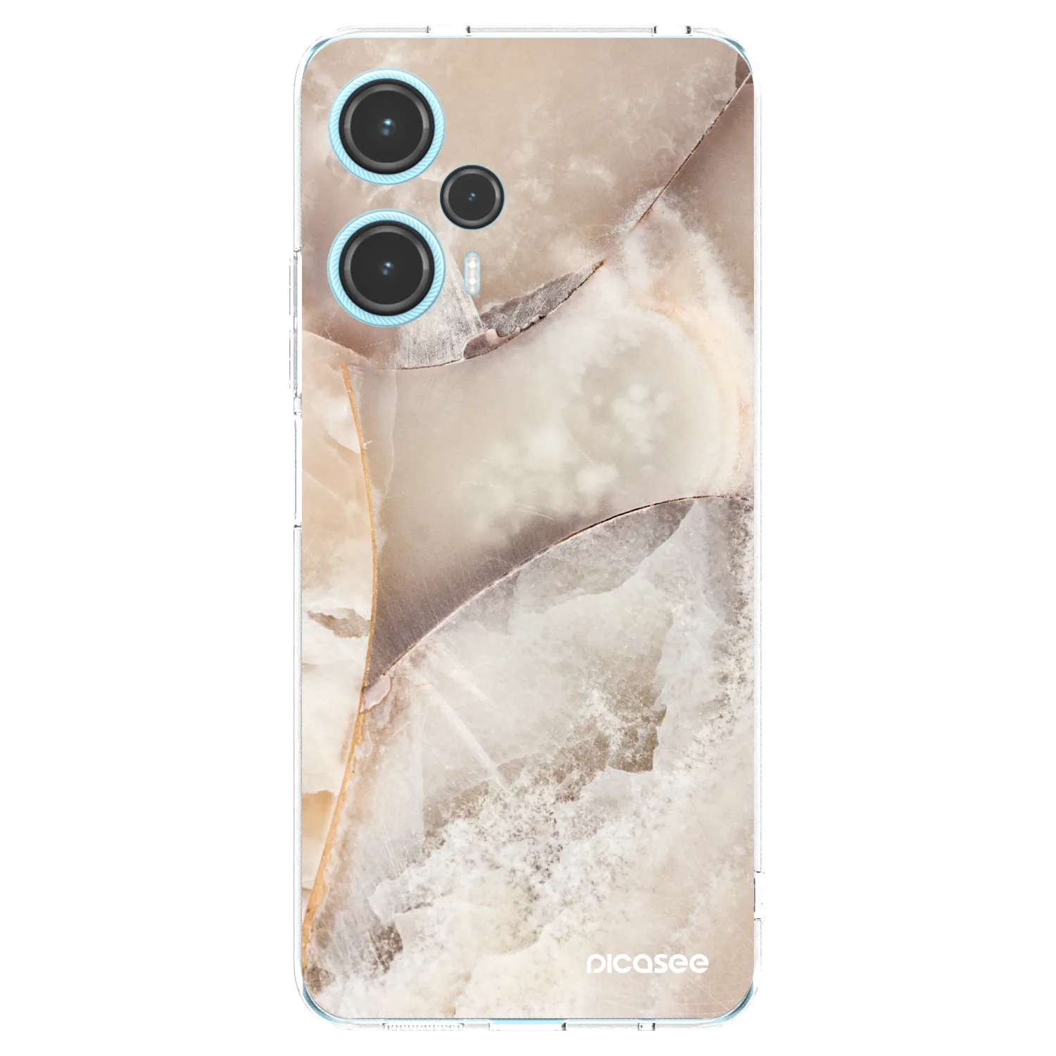 Picasee silikónový prehľadný obal pre Xiaomi Poco F5 - Cream marble