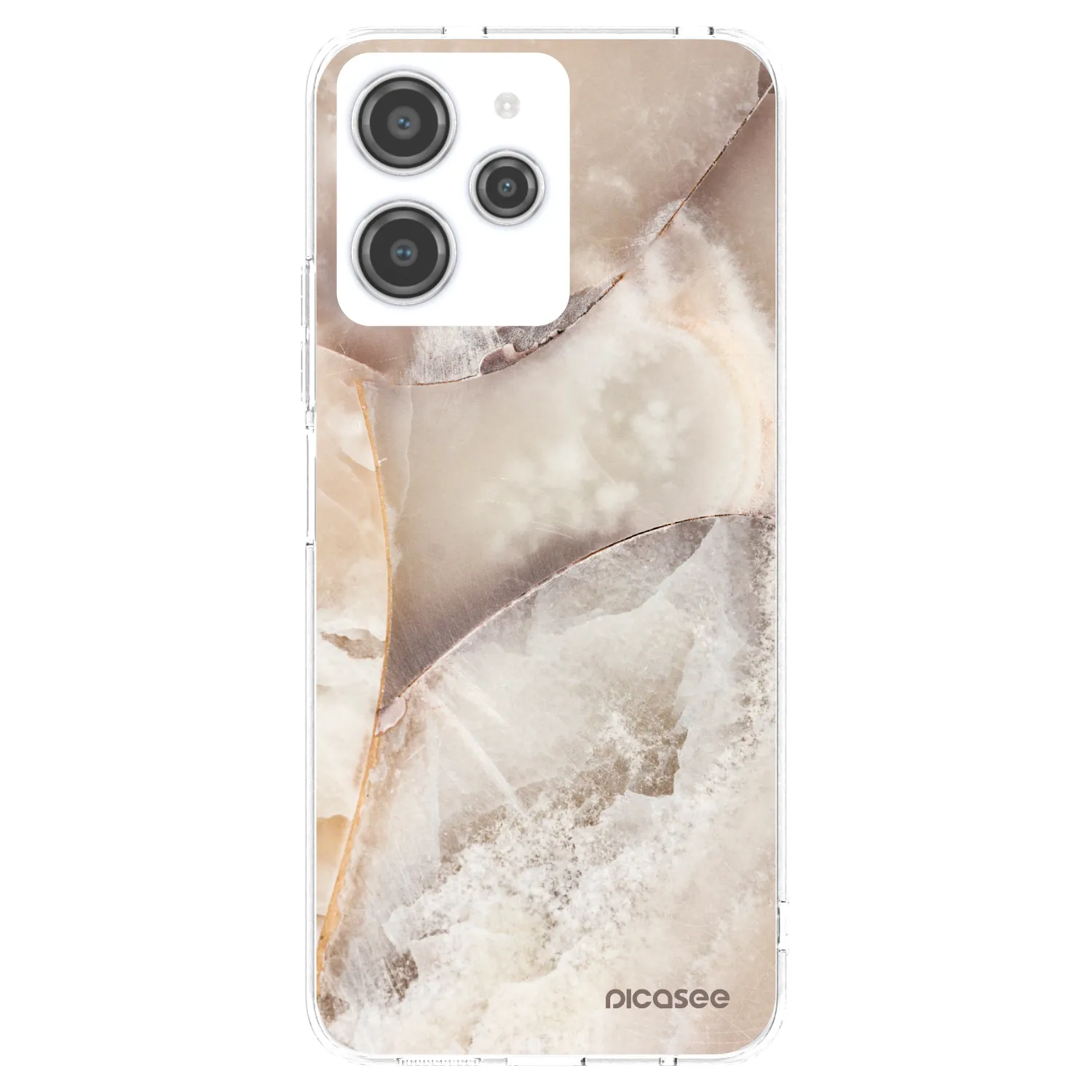 Picasee silikónový prehľadný obal pre Xiaomi Redmi 12 4G - Cream marble