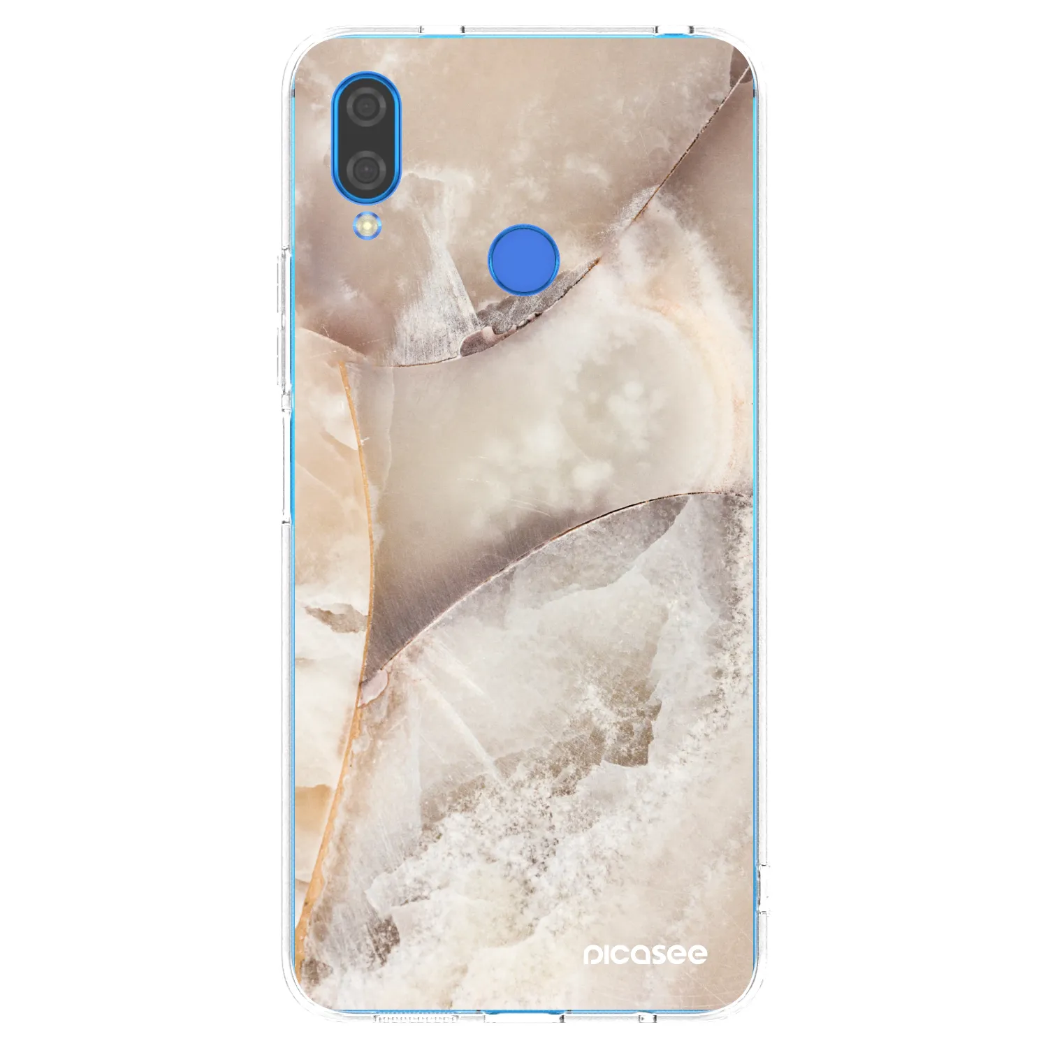 Silikónový prehľadný obal pre Huawei Nova 3i - Cream marble