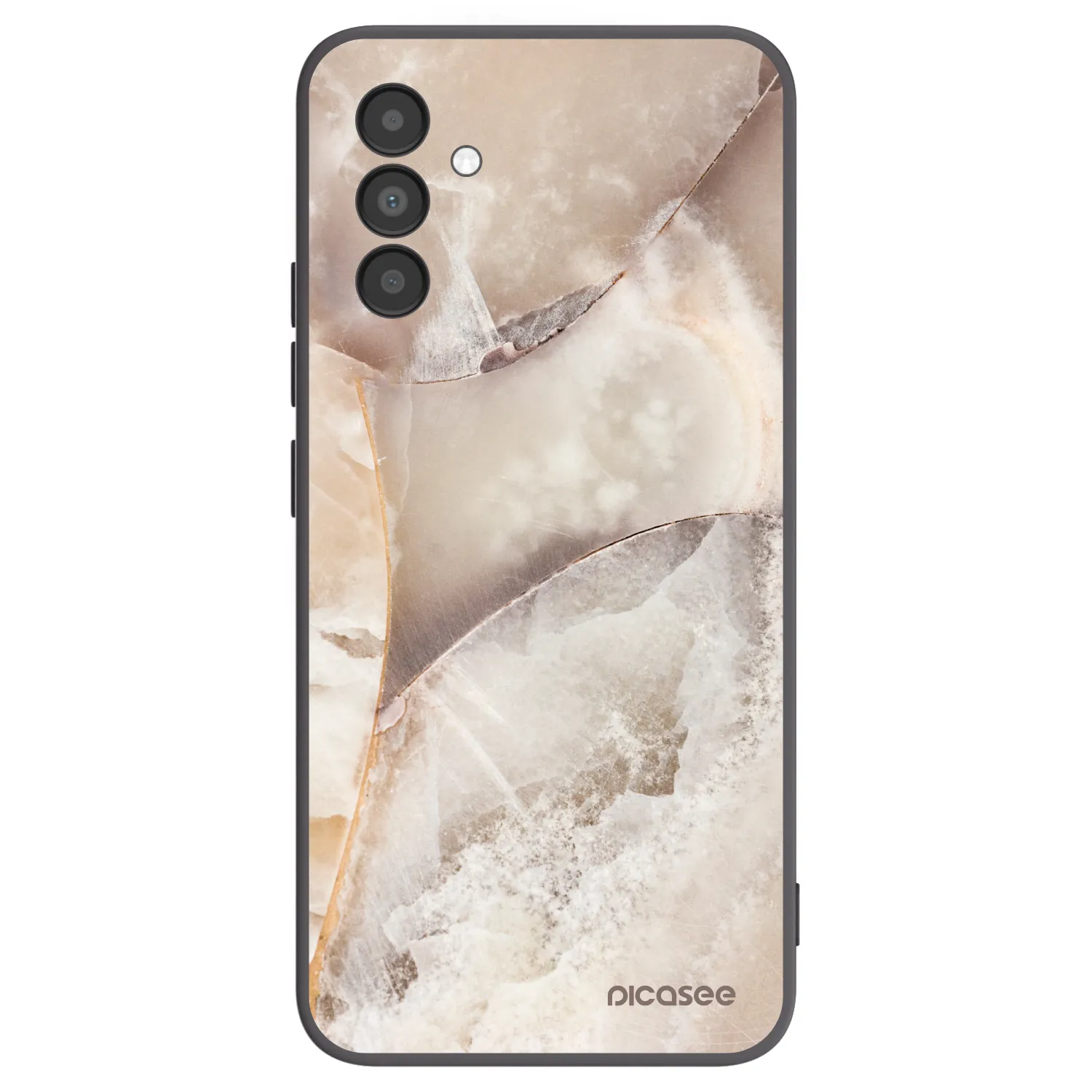 Picasee silikónový čierny obal pre Samsung Galaxy A04s A047F - Cream marble