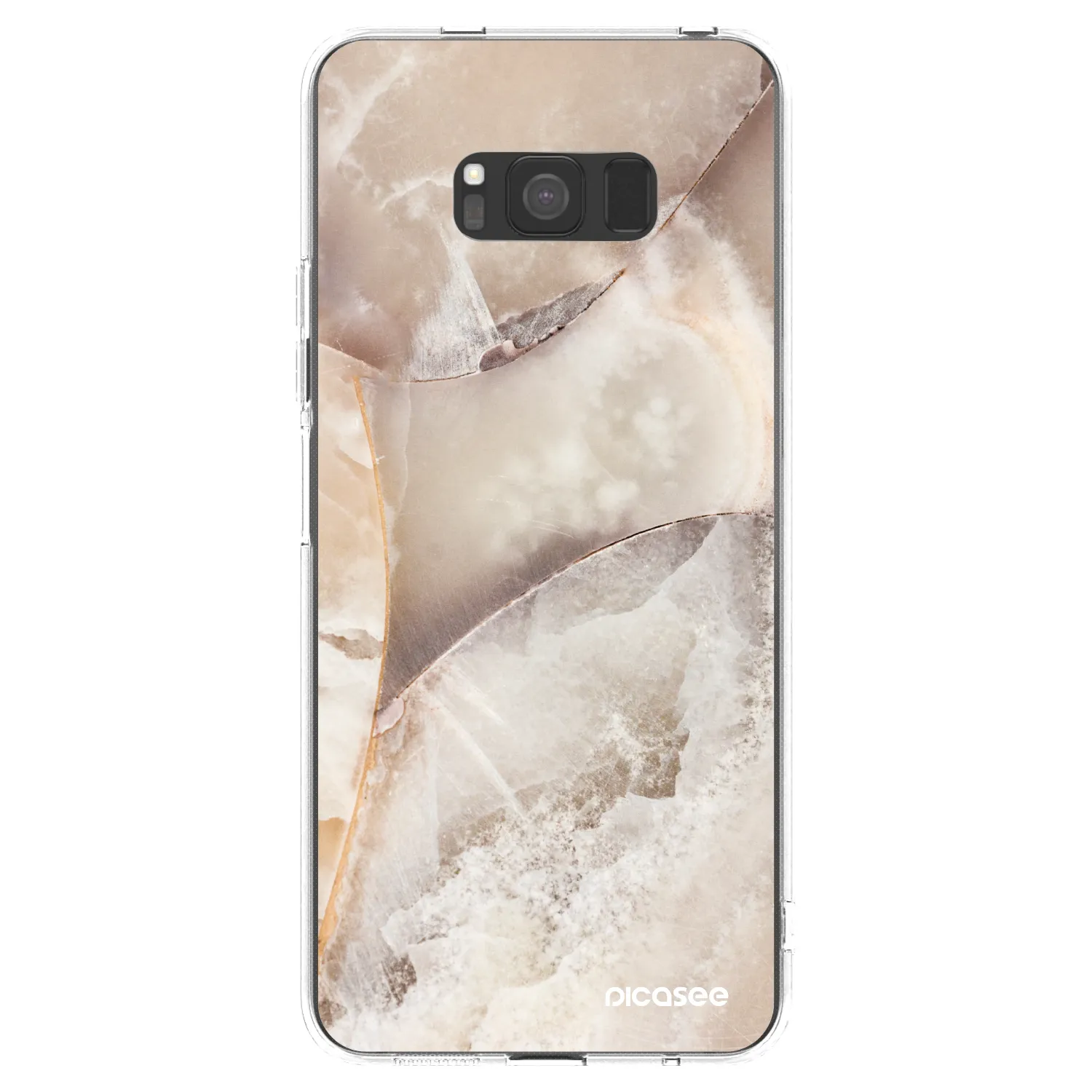 Picasee silikónový prehľadný obal pre Samsung Galaxy S8 G950F - Cream marble