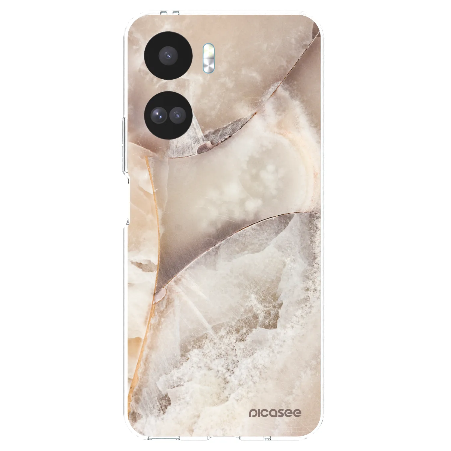Picasee silikónový prehľadný obal pre Honor 90 Lite 5G - Cream marble